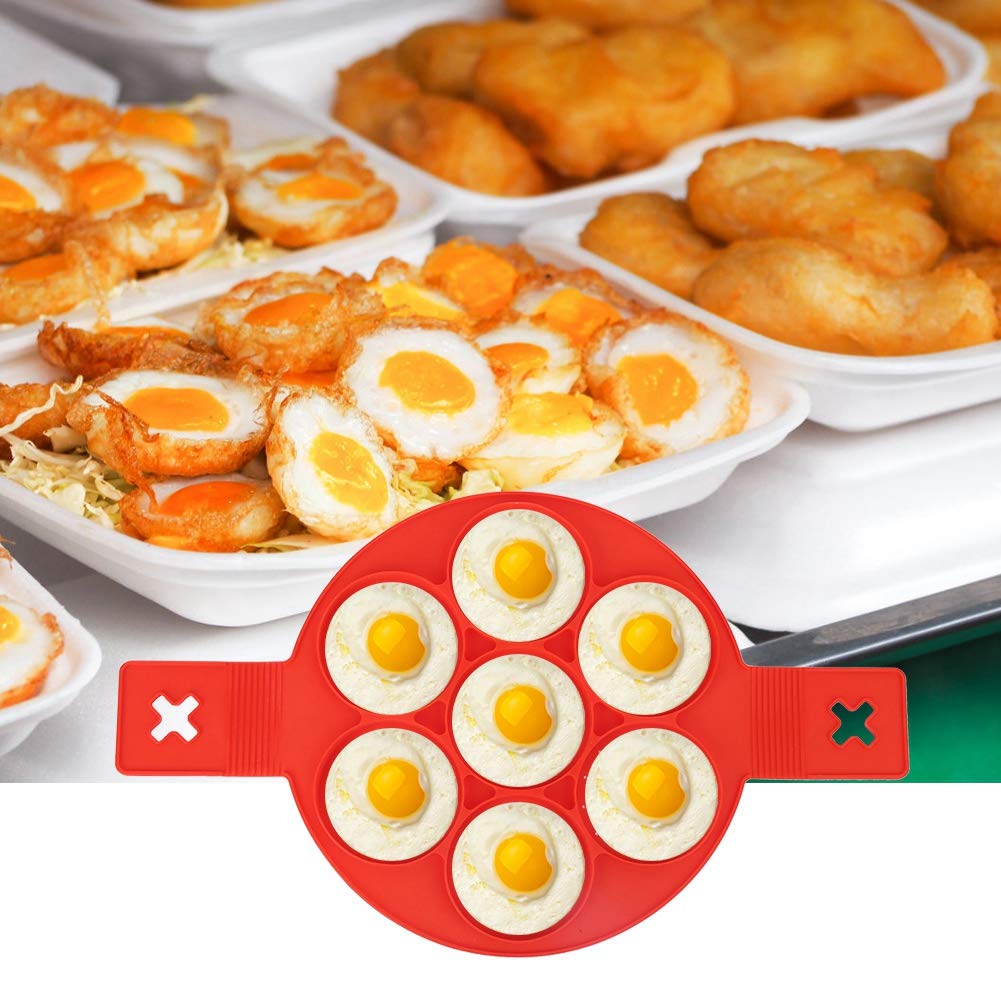 Fdit 2Pcs Silicone Pancake Non-Stick Egg Shaper Frying Pan Maker Accessory Diy Kitchen Utensils