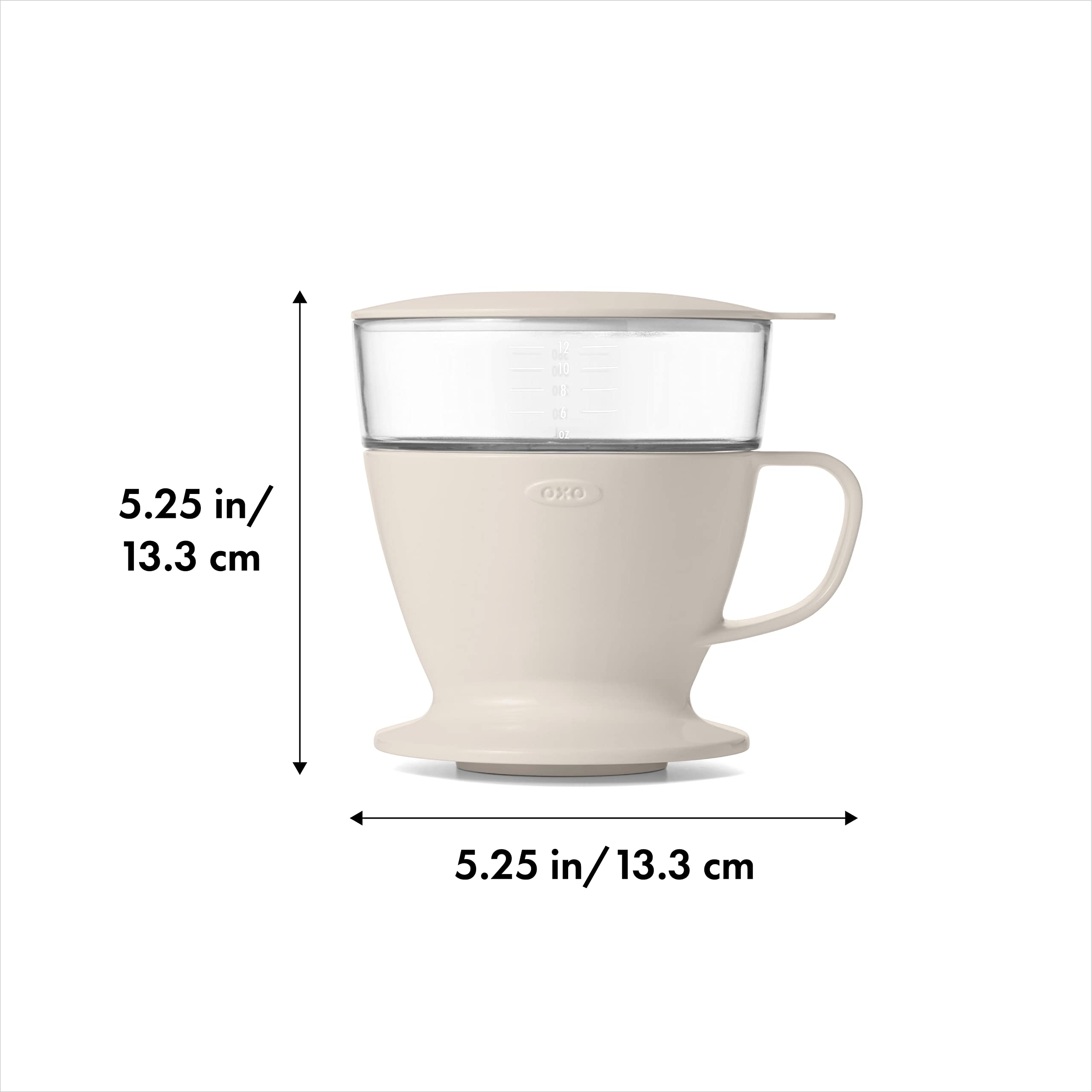 Oxo Brew Single Serve Pour-Over Coffee Maker, 12 Ounces, White