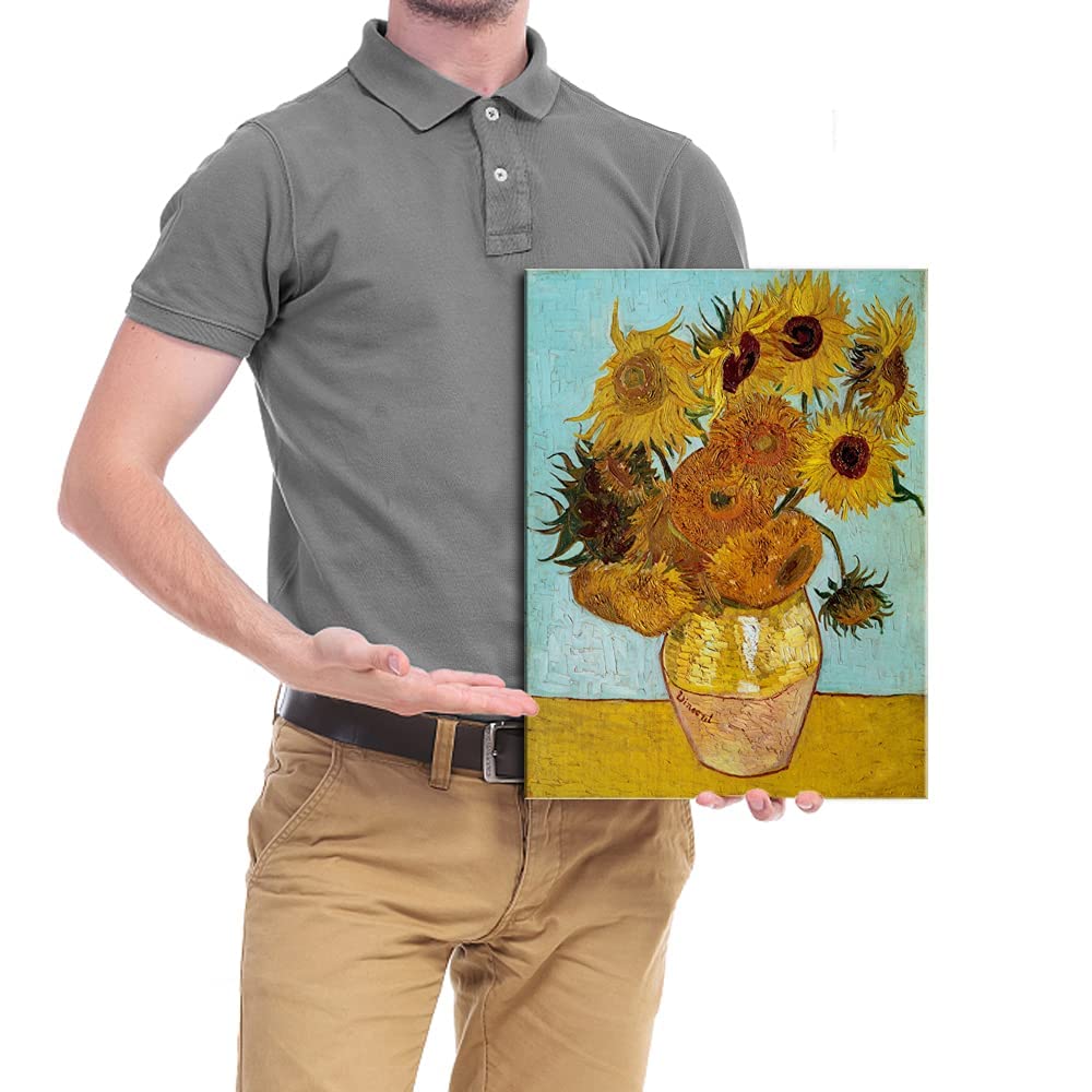 Wieco Art Sunflower By Vincent Van Gogh Oil Paintings Reproduction Modern Floral Giclee Canvas Prints Artwork Flowers Pictures O