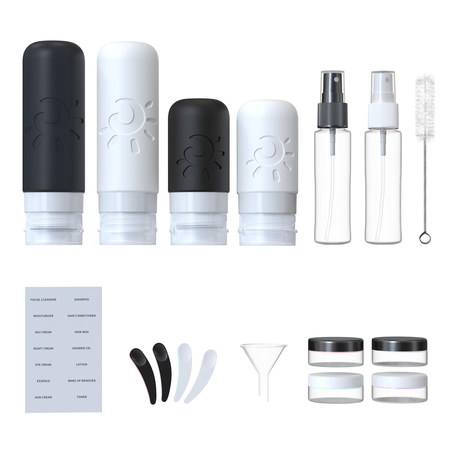 Zafit 18 Pack Travel Bottles For Toiletries, Tsa Approved Silicone Travel Containers Leak Proof Refillable Travel Accessories Fo