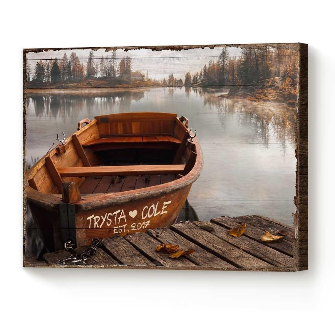 Personalized Engagement Gifts With Names Sign Canvas, Newly Engaged Gift, Wedding Anniversary For Him, Gifts For Newlyweds Coupl