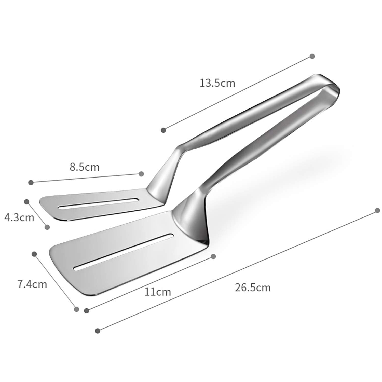 Aoosy Steak Clamps, 3-In-1 Cooking Tong, Double Sided Spatula, 10 Inch Multifunctional Stainless Steel Food Flipping Spatula Ton