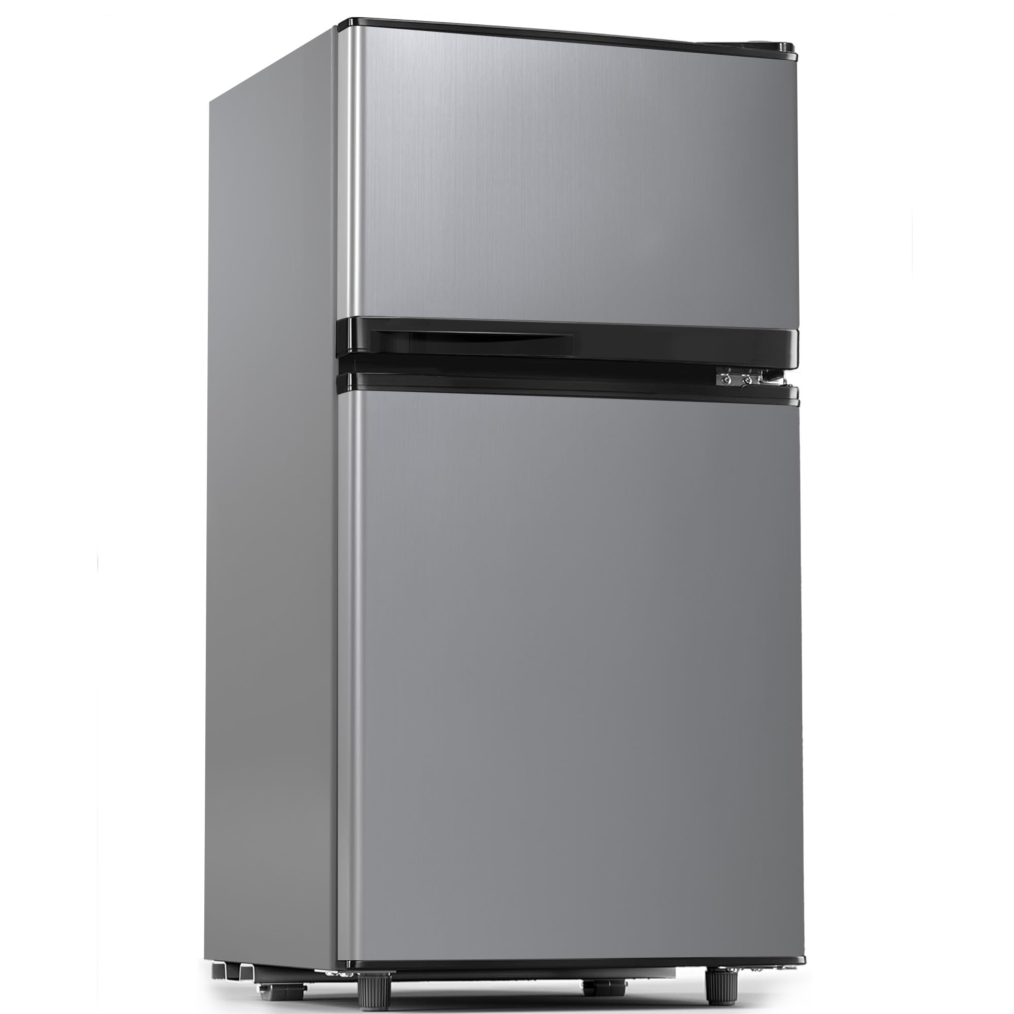 Manastin 3.6 Cu.Ft Mini Fridge with Freezer, 2 Door Small Refrigerator, 7 Level Adjustable Thermostat, Compact Fridge for Living