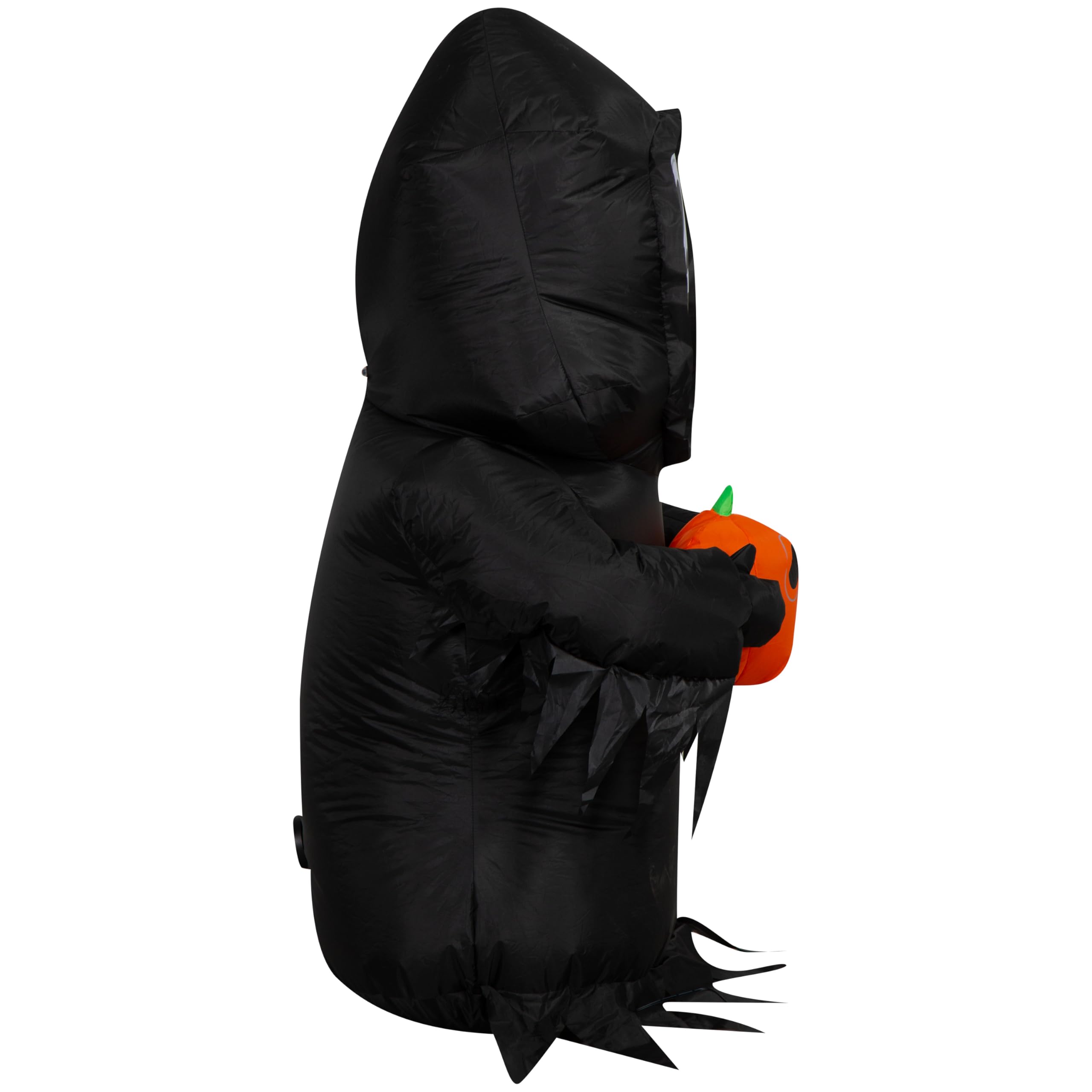 Gemmy Airblown Inflatable Ghostface w/JOL Fun World, 3.5 ft Tall, Multicolored