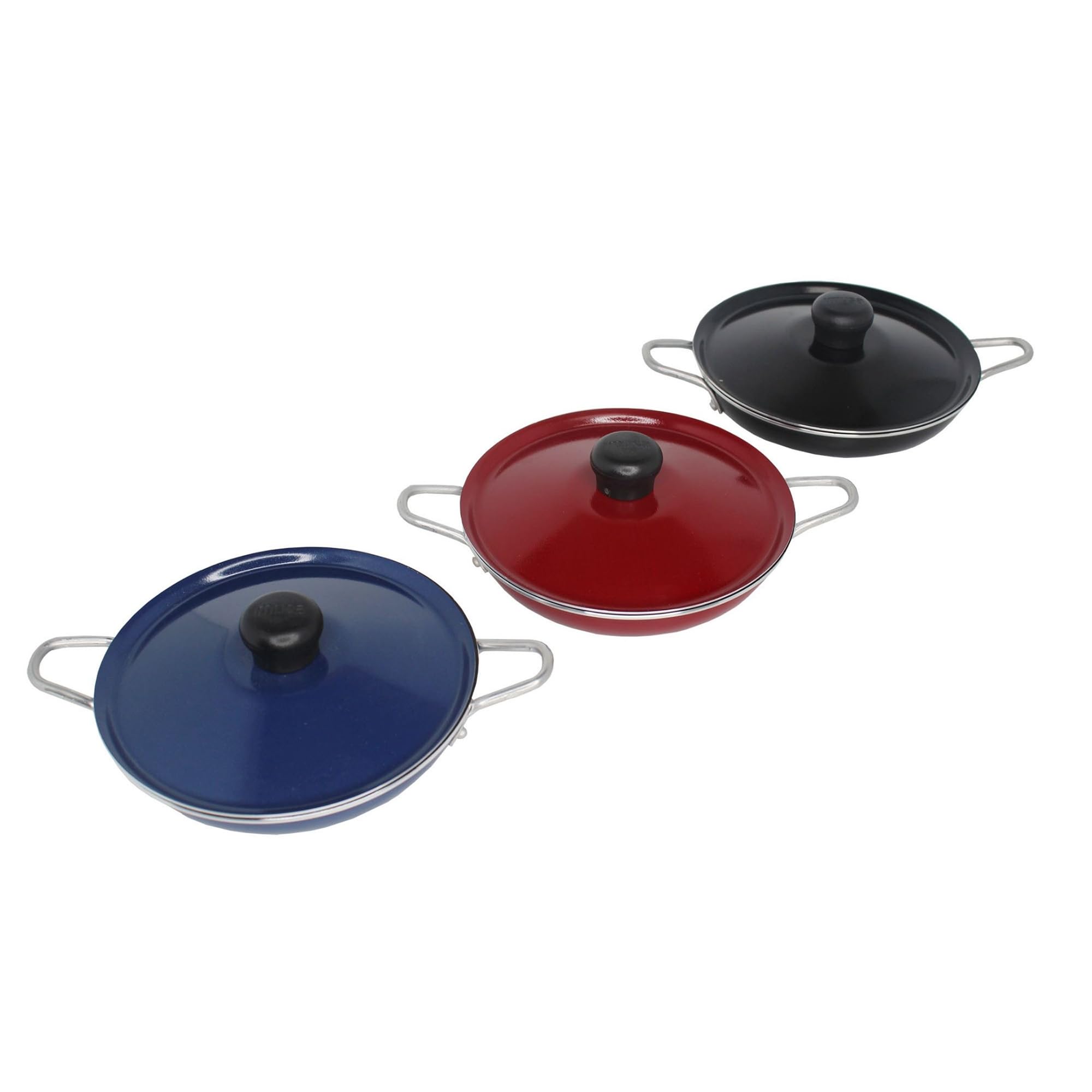 Imusa 6 Egg Pan Casserole with Lid and Bakelite Side Handle in Colors may vary Cookware, 6