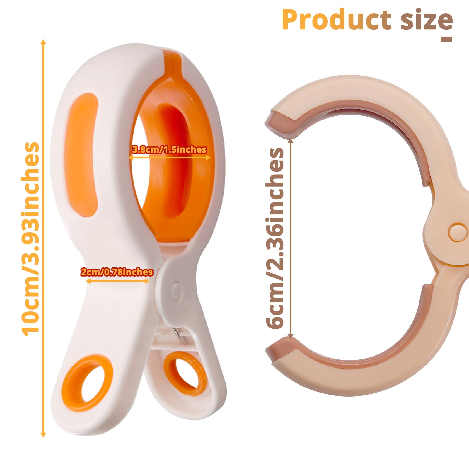 Sanyeyufeng Beach Towel Clips For Beach Chair 10 Packs Towel Clips For Chairs Cruise Pool, Large Strong Clothes Clips Keep Towel