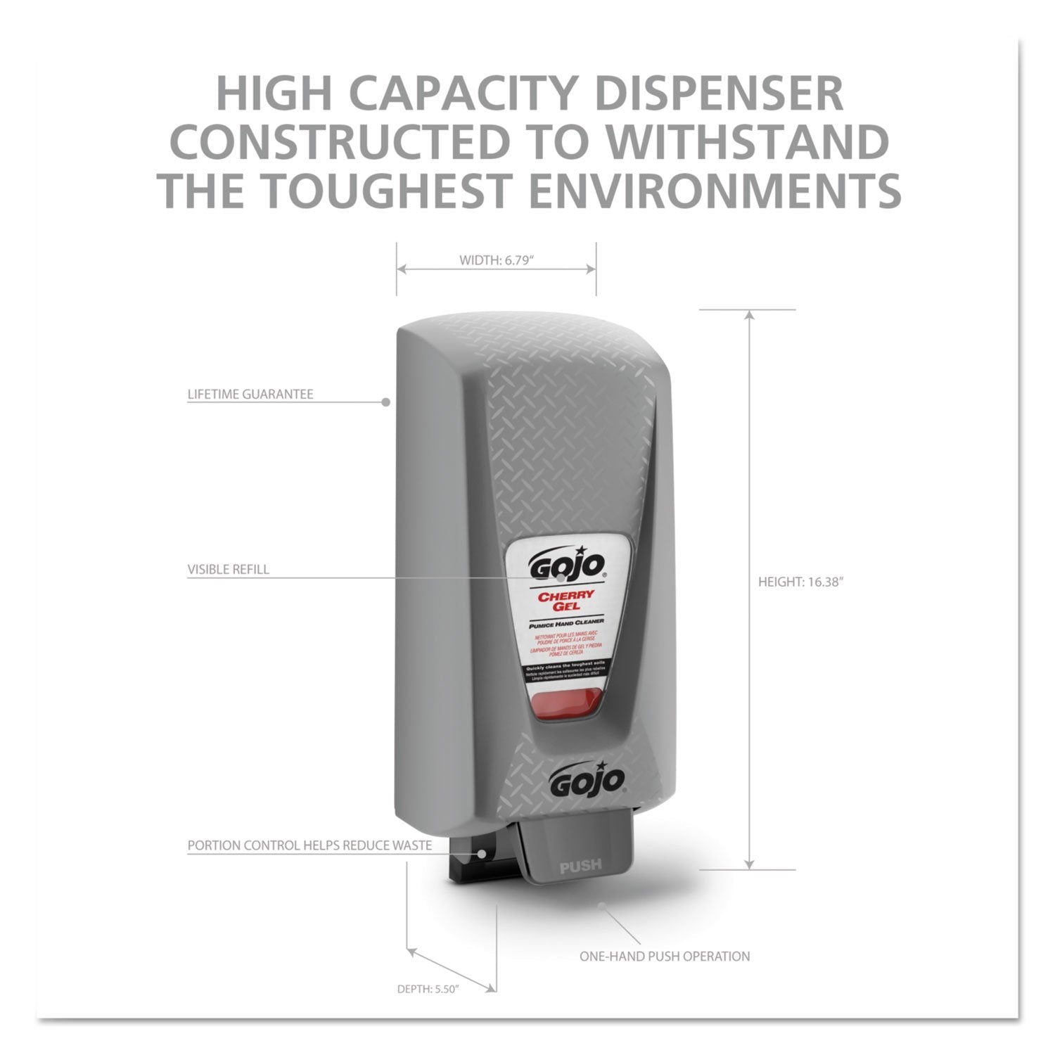 Gojo Pro Tdx 5000 Dispenser - Manual - Gray - 1Each