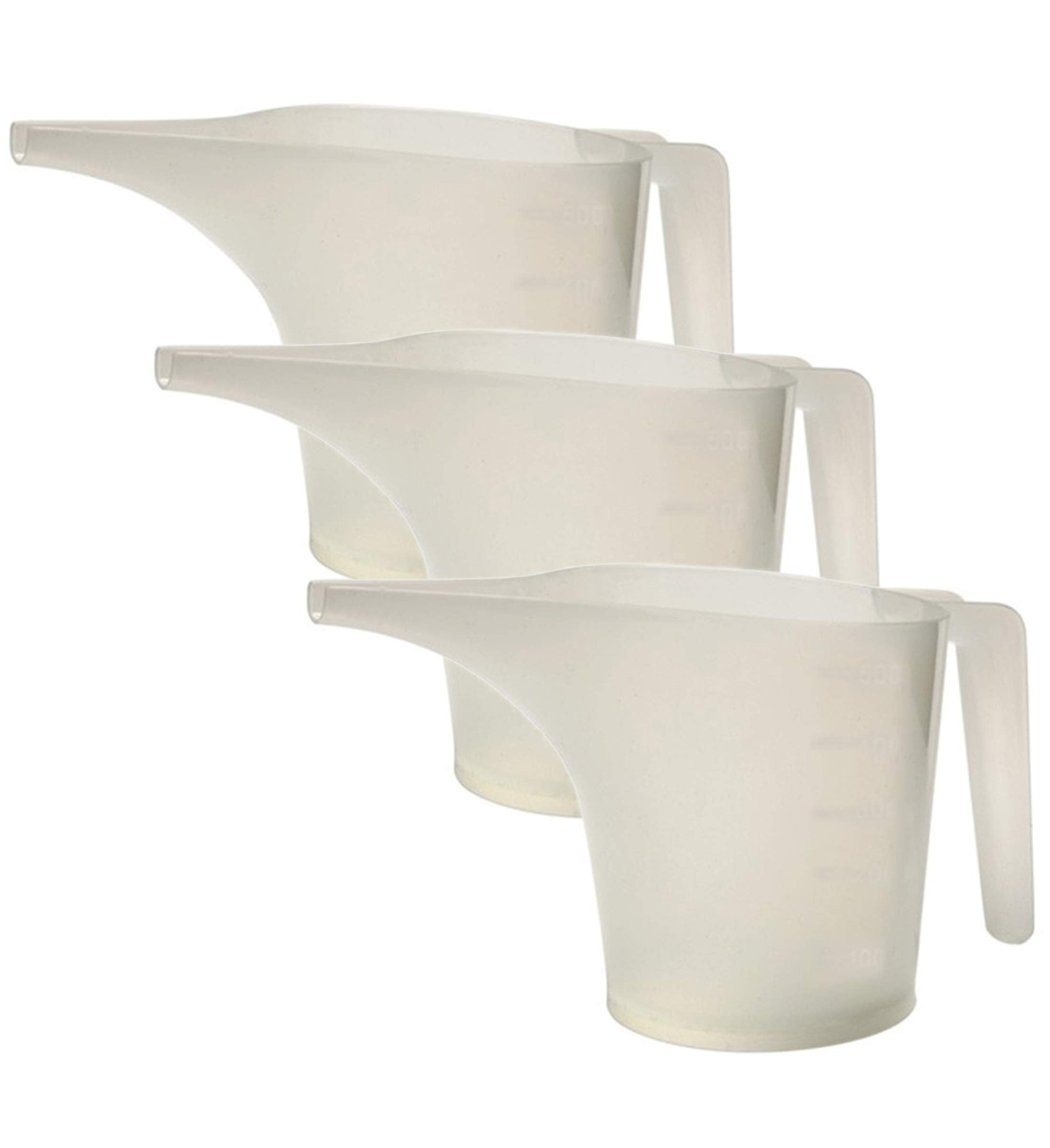 Norpro Plastic Measuring Funnel Pitcher, 2 Cup Capacity (Pack Of 3)