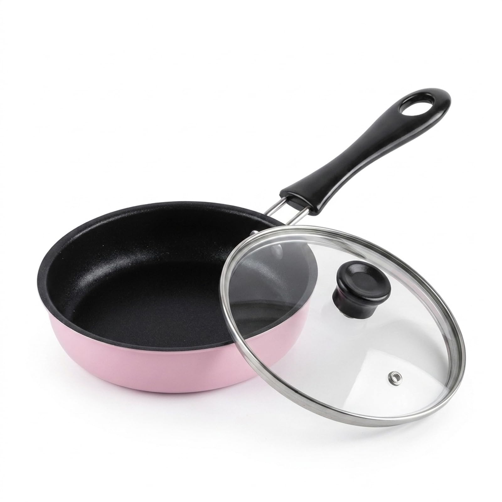 KOMBABE Pink Mini Cast Iron Skillet with Lid  6 Inch Small Frying Pan for Eggs, Pancakes, Single Serving Cooking | Nonstick & E
