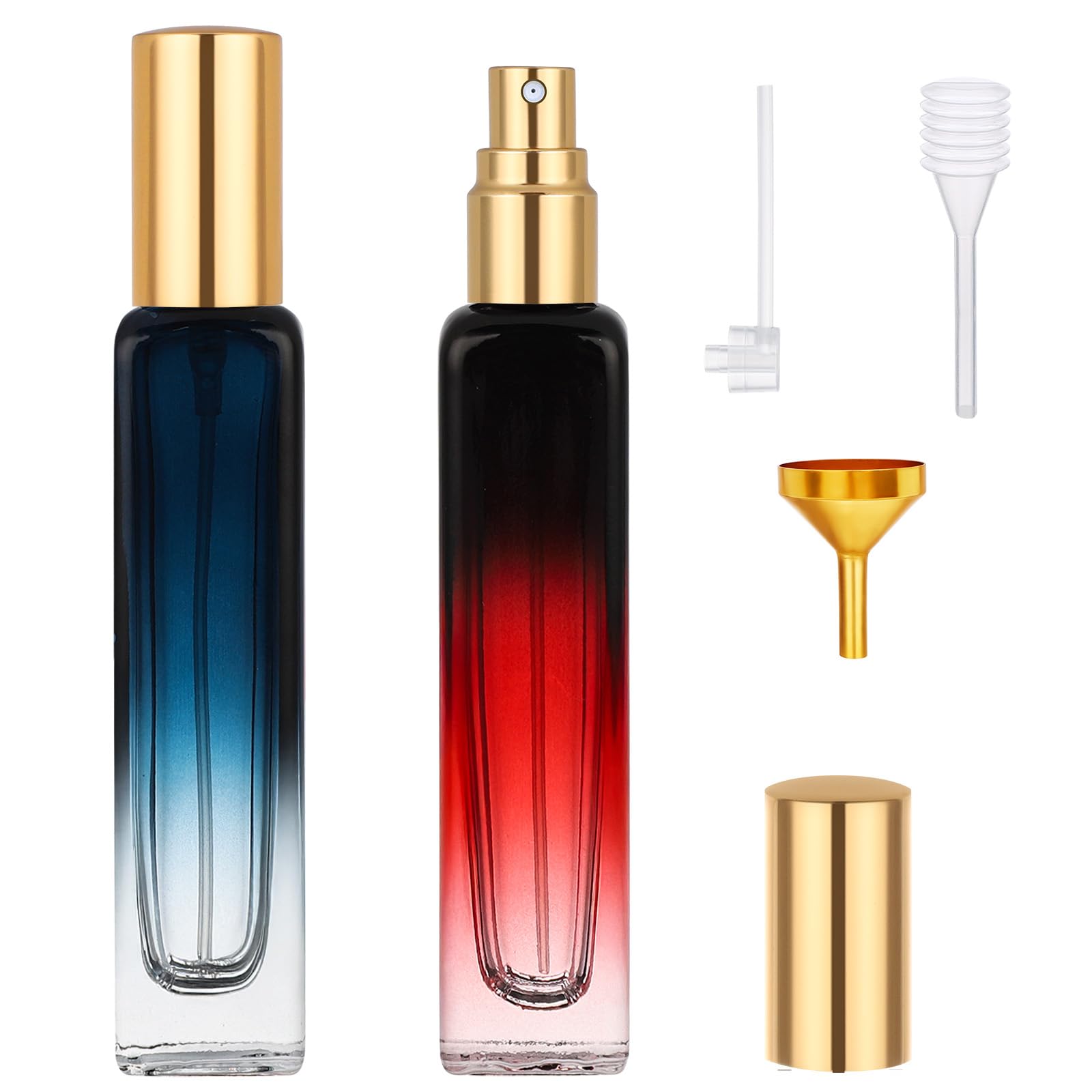 Segbeauty 0.5Oz Travel Glass Perfume Bottles, 2 Packs Mini Perfume Atomizer, 15Ml Refillable Cologne Sprayer Bottles, Empty Spra