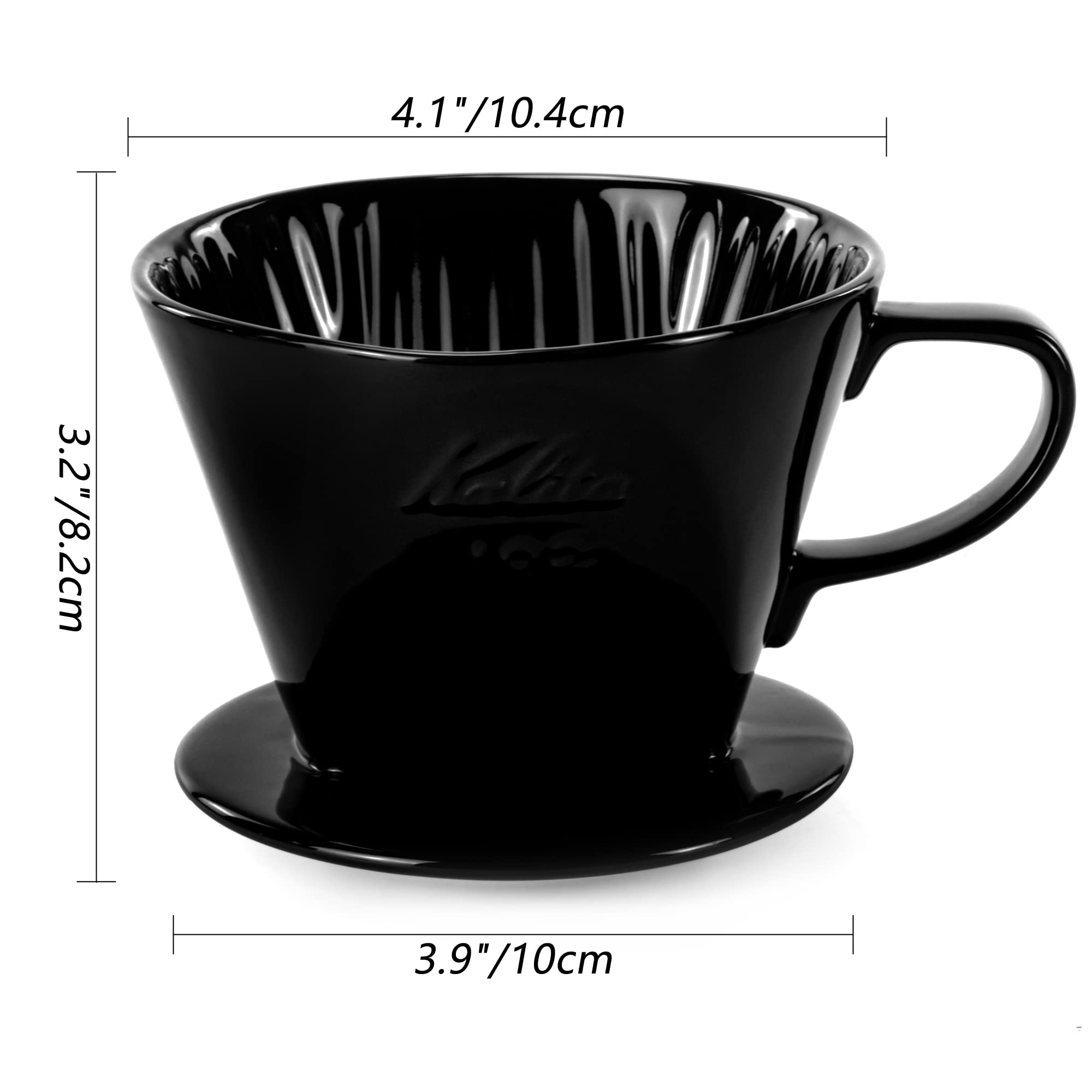 LHUKSGF Pour Over Ceramic - Coffee Dripper Ceramic Coffee Maker with 3 Holes Flat Bottom  Porcelain Slow Filter Cone for Travel  Camping  Office  Home  Coffee Maker Brew