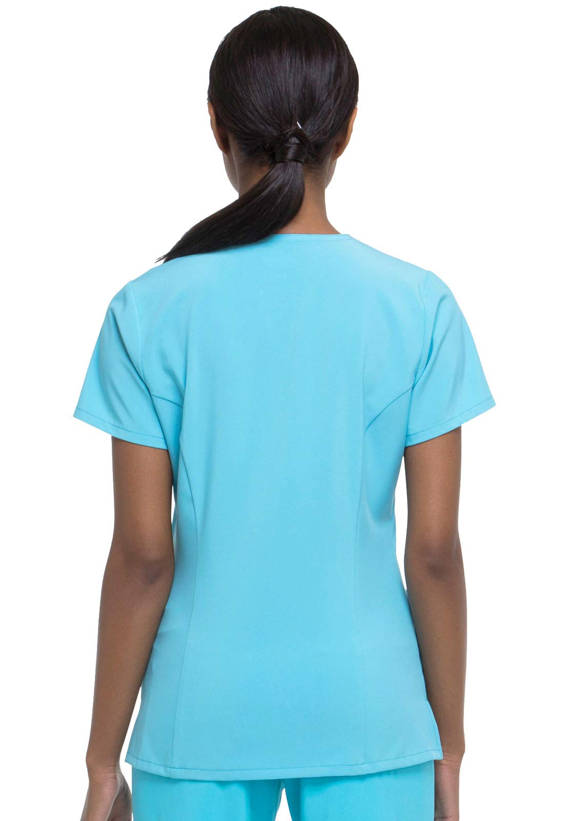 Dickies Eds Essentials Scrubs, V-Neck Womens Tops With Four-Way Stretch And Moisture Wicking Dk615, Xs, Turquoise