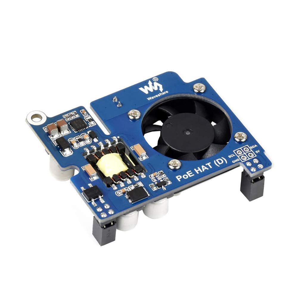 Power Over Ethernet Hat Poe Type D For Raspberry Pi 3B4B, 8023Af-Compliant, Fit Raspberry Pi Official Case