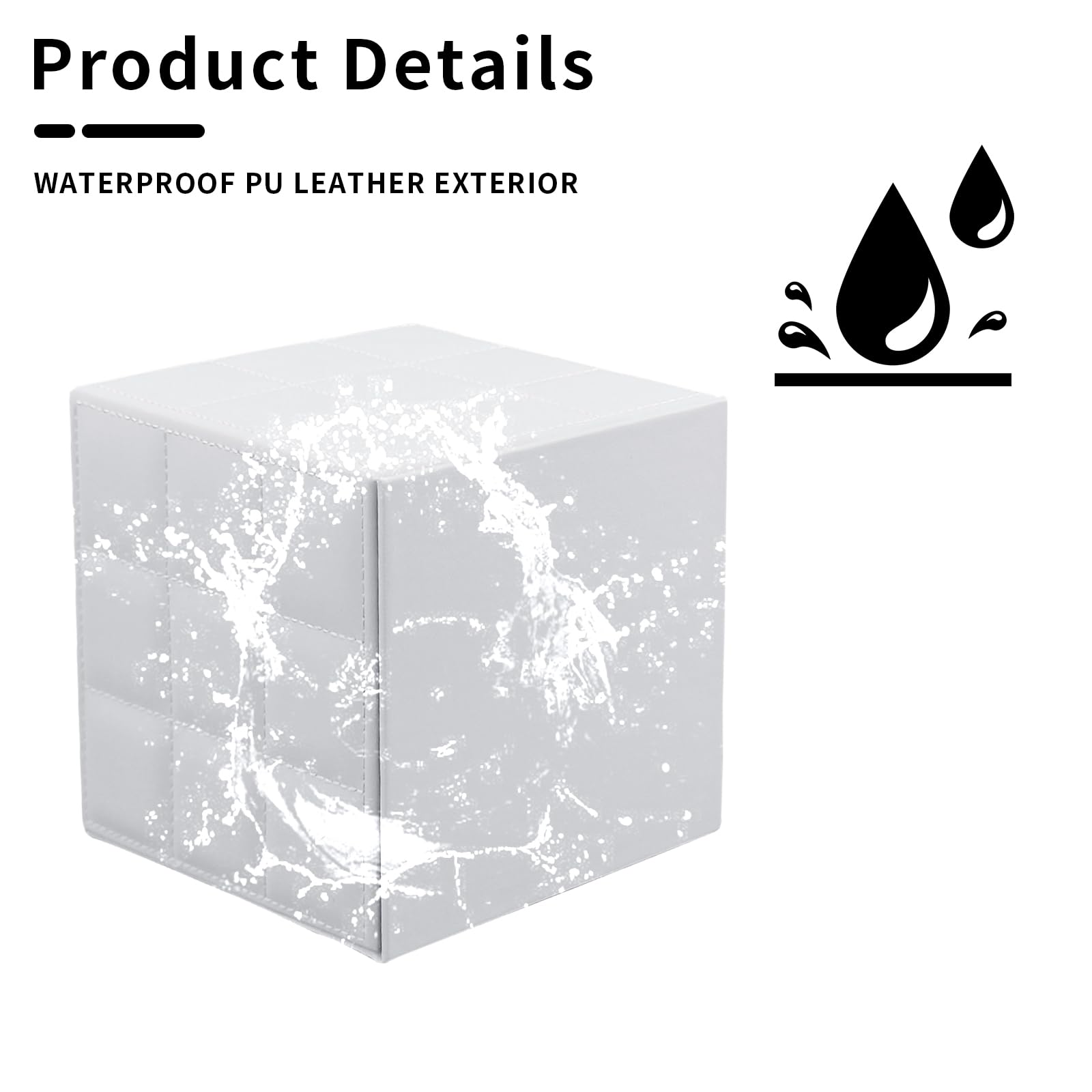 Rhcsz Tissue Box Cover Square,Stylish Pu Leather Tissue Box Holder For Dresser Bathroom,Facial Tissue Holder With Magnetic Botto