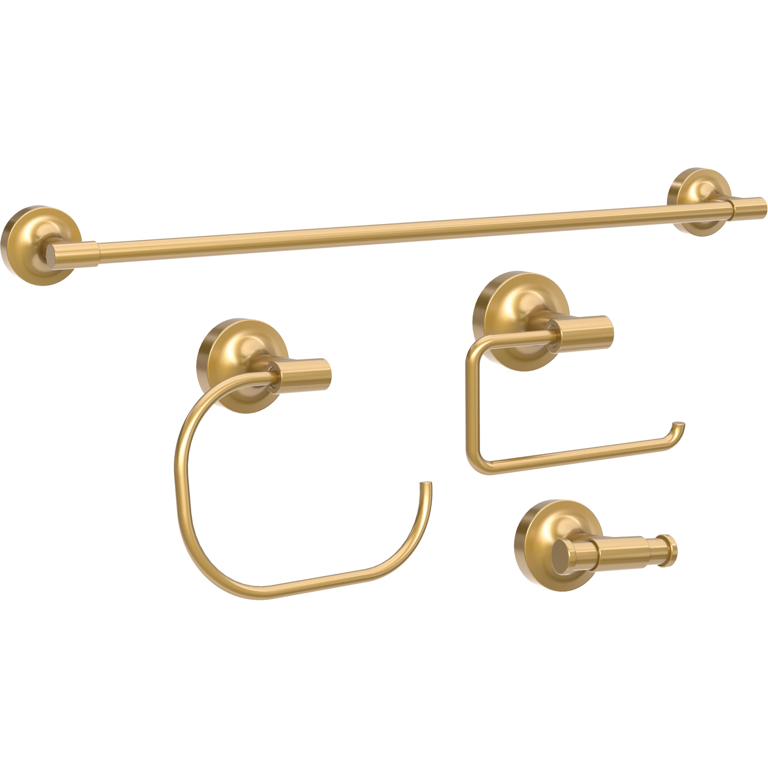 Franklin Brass Voisin (1-Pack) Toilet Paper Holder Satin Gold Tissue Roll Holder For Bathroom Organization And Storage Euro/Sing