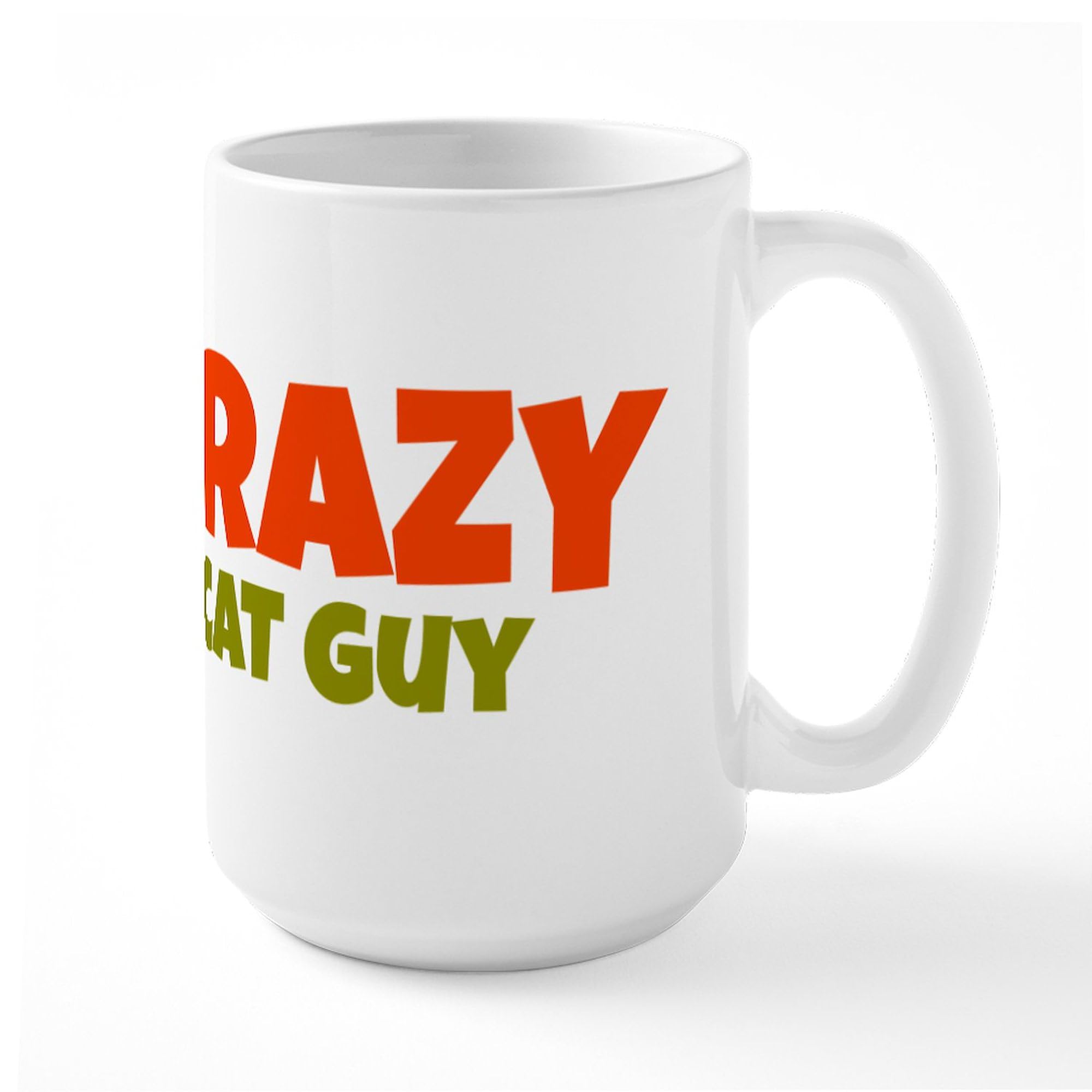 CafePress Crazy Cat Guy Mugs 15 oz (444 ml) Ceramic Coffee Mug