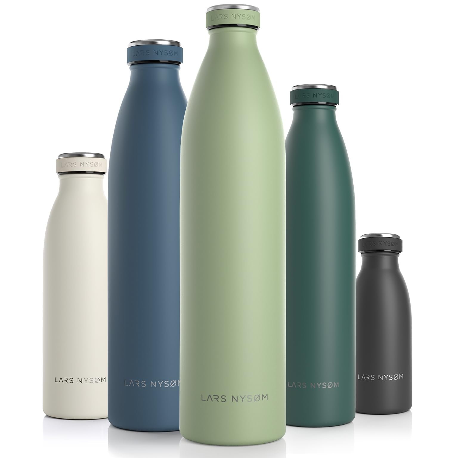 Lars Nysm Stainless Steel Insulated Xl Water Bottle 12Oz 17Oz 25Oz 34Oz 51Oz | Insulated Thermo Flask For Hot And Cold Beverages
