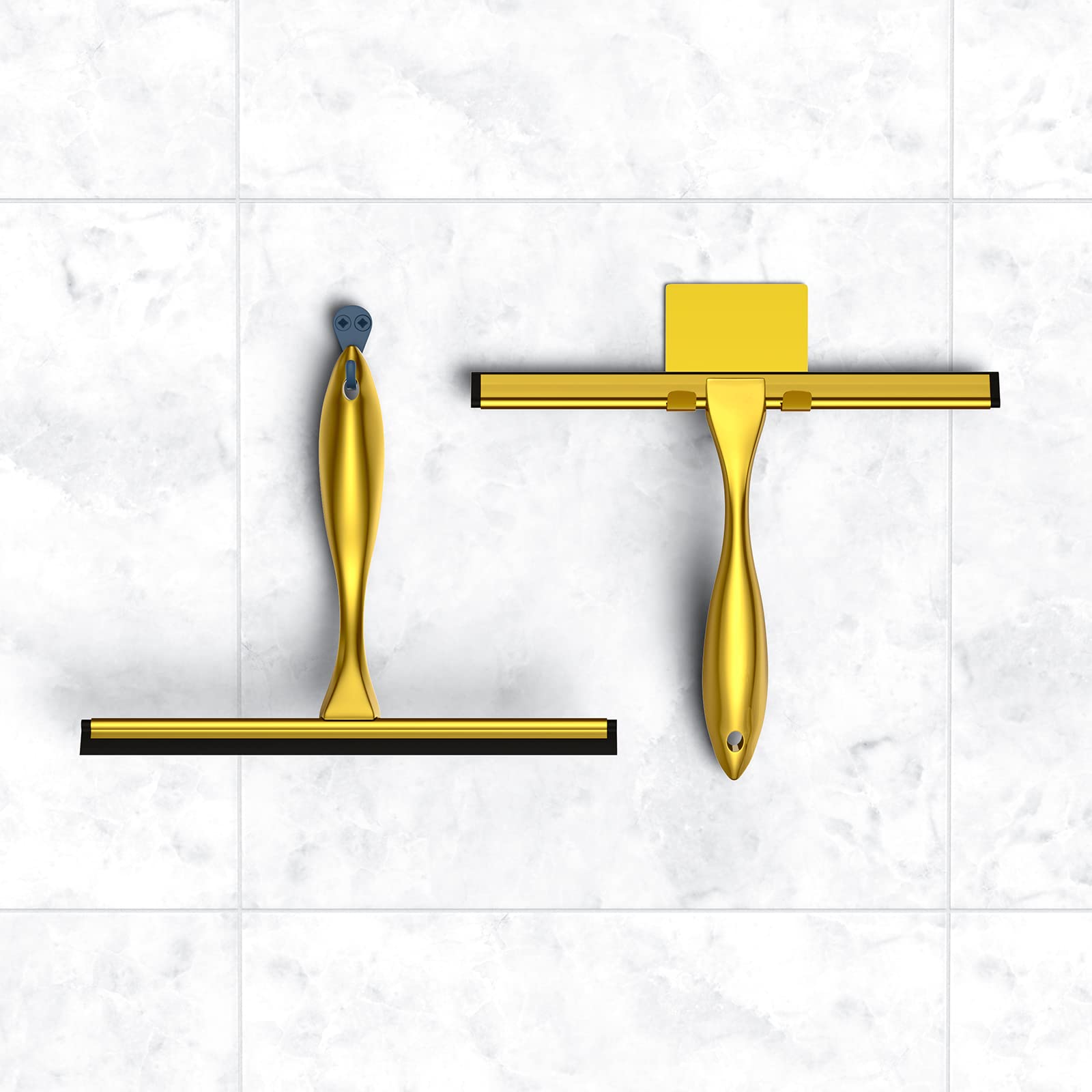 Shower Squeegee And Window Squeegee, Stainless Steel, 100% Streak-Free, Cleaner For Bathroom Showers Glass Doors, Home Mirrors,