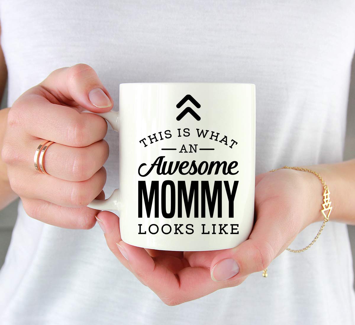 Andaz Press 11oz. Ceramic Coffee Tea Mug Gift, This is What an Awesome Mommy Looks Like, 1-Pack, Birthday Gift Ideas Coworker Hi
