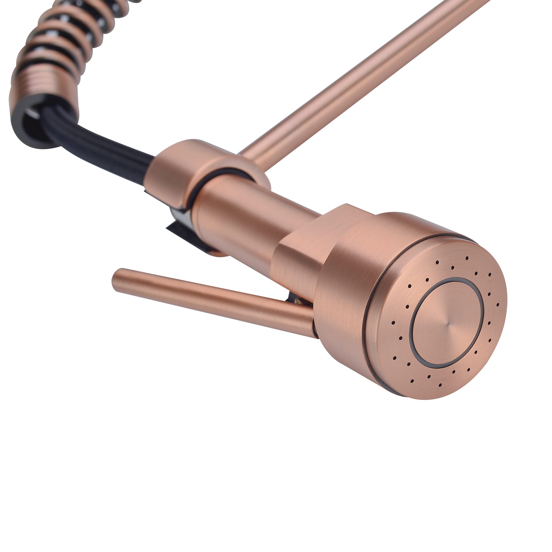 Avola Classical Kitchen Faucet,Single Handle Kitchen Sink Faucets,Copper Kitchen Faucet With Pull Down Sprayer,Rose Gold Kitchen