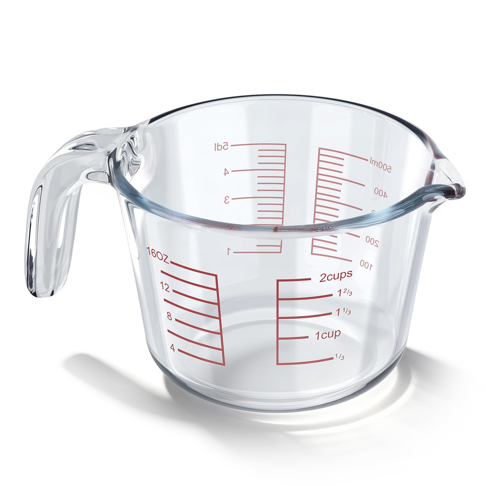 Glass Measuring Cup 2 Cup for Kitchen Baking Microwave Safe Measuring Cups