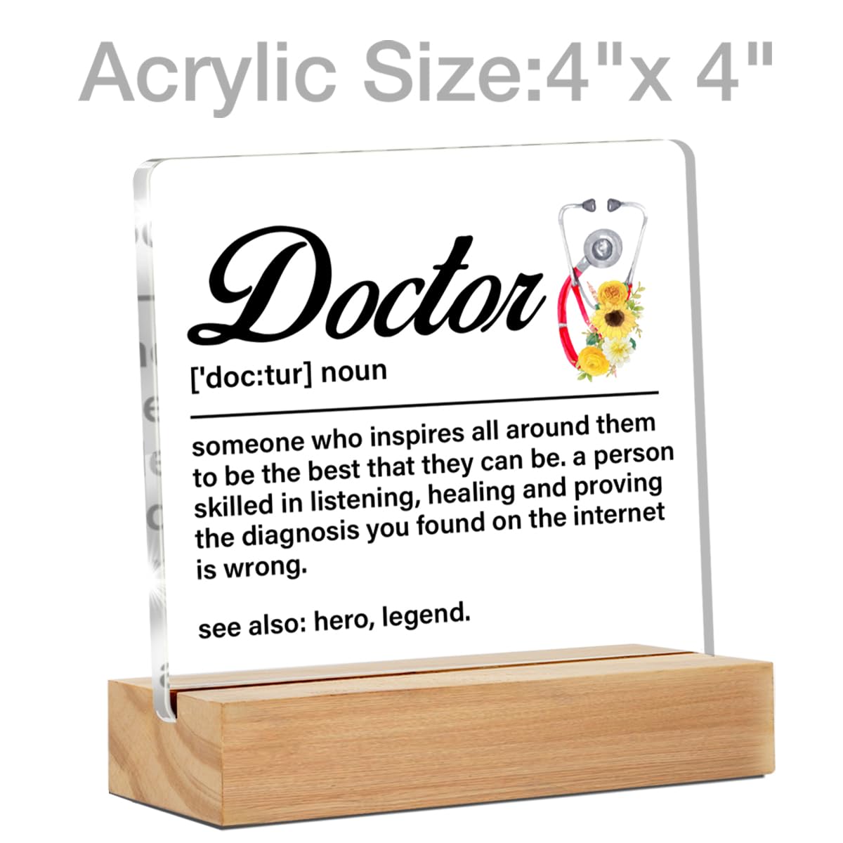 Engineer Gifts for Men Women, Engineering Gifts for Engineer Retirement Graduation, Engineer Definition Clear Desk Decorative Si