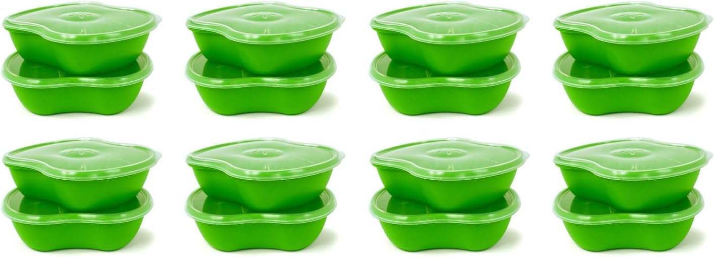 Preserve Dishwasher Safe Bpa Free Sandwich Food Storage Container Made From Recycled Plastic In The Usa, Bulk Set Of 16, Apple G
