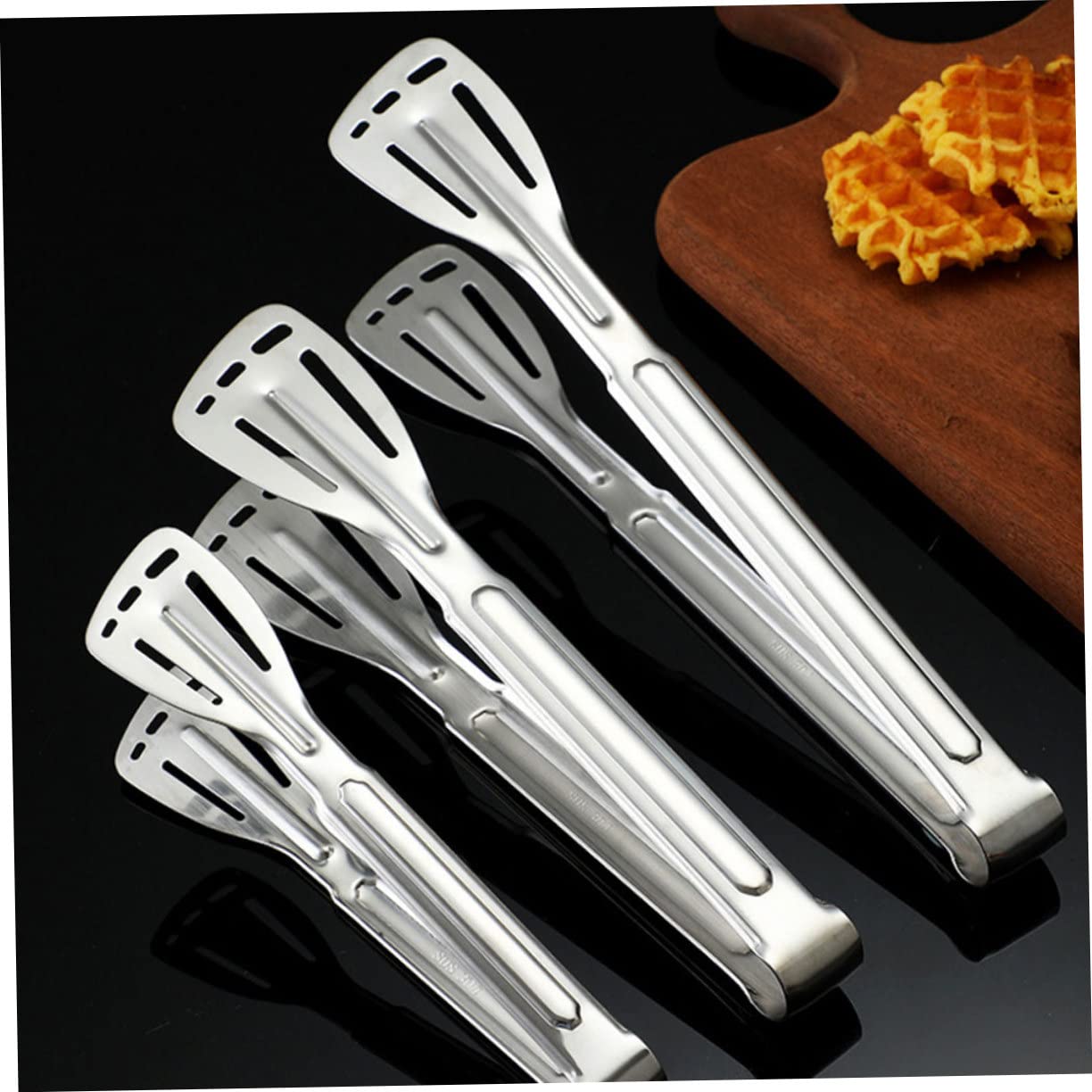 Stainless Steel Bbq Tongs For Grilling Heavy Duty Locking Grill Tongs With Silicone Handle Kitchen Cooking Tong Tool