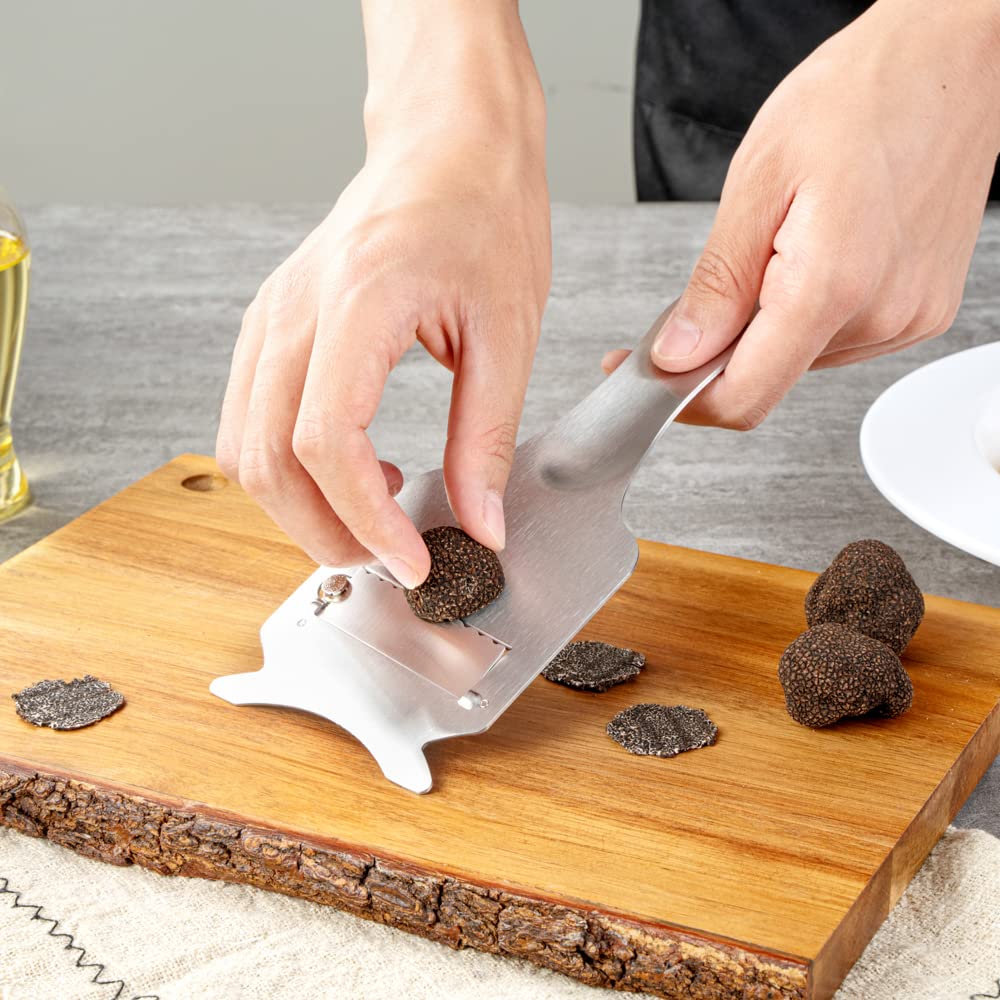 Restaurantware Met Lux 7.4 X 3.2 Inches Truffle Slicer 1 Adjustable Chocolate Shaver - Built-In Hanging Hole For Garlic & Vegeta
