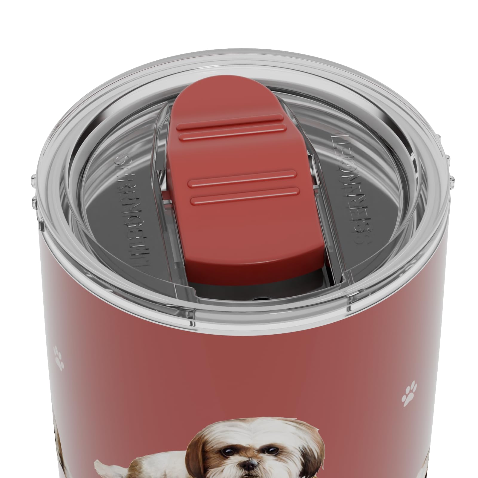 Shih Tzu Serengeti 16 Oz Stainless Steel, Vacuum Insulated Tumbler With Spill Proof Lid - 3D Print - Insulated Travel Mug For Ho
