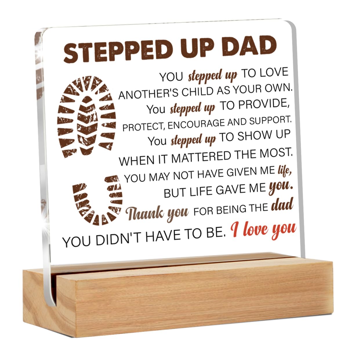 Dad Gifts From Daughter, Gifts for Father Birthday Christmas Father's Day, to My Dad I Love You Always and Forever Clear Acrylic