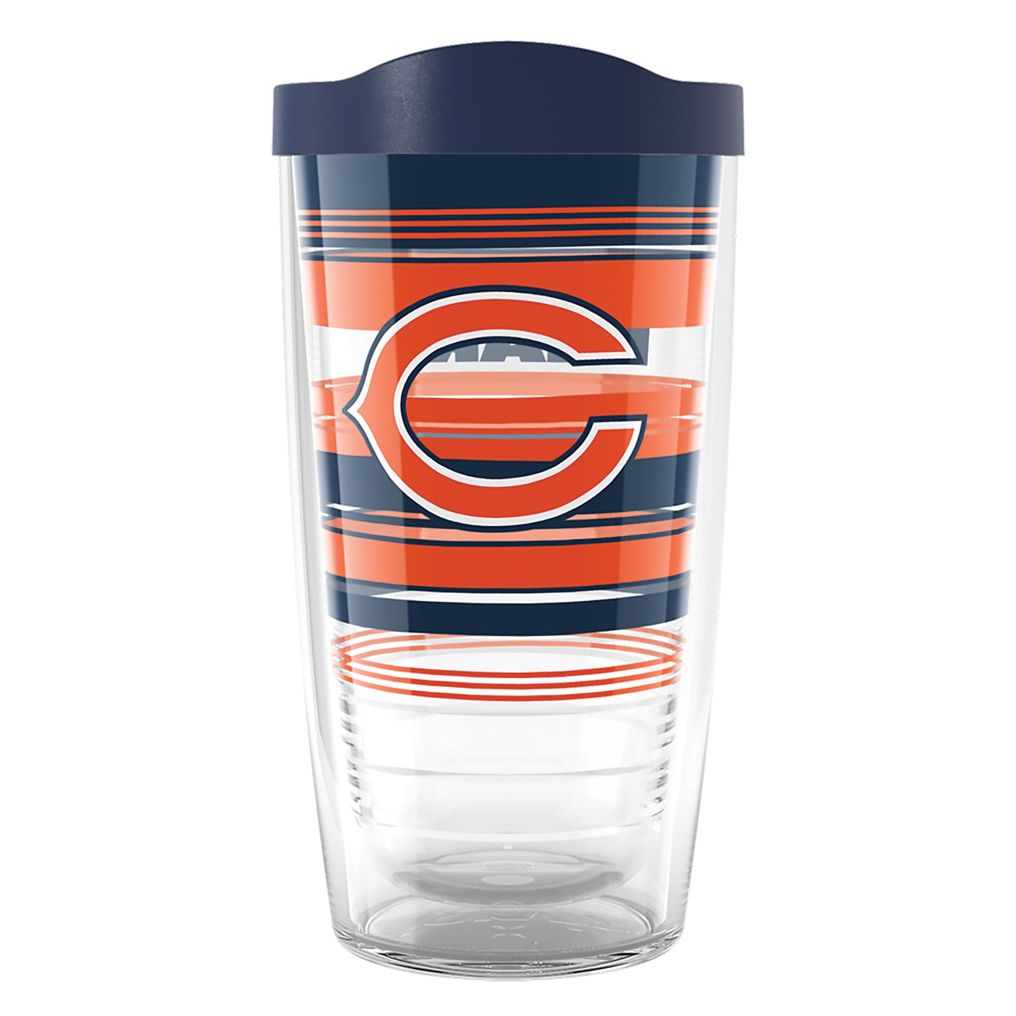 Tervis NFL Chicago Bears - Hype Stripes Made in USA Double Walled Insulated Tumbler Travel Cup Keeps Drinks Cold & Hot, 16oz, Cl