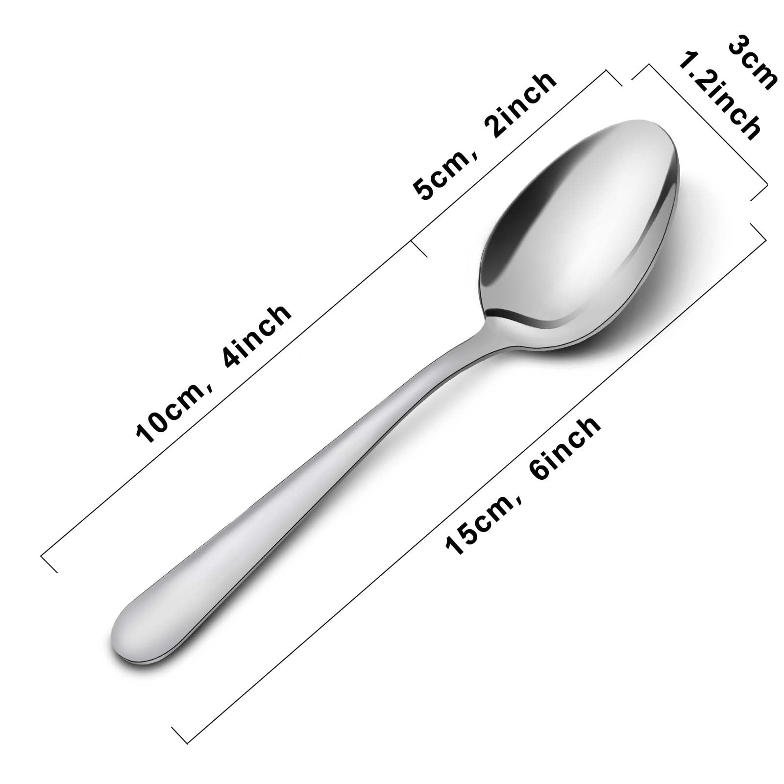 36-Piece Tea Spoons Set, Funnydin 5.9'' Stainless Steel Tea Spoons Silverware, Durable Small Spoons, Cost-Effective Tea Spoon Se