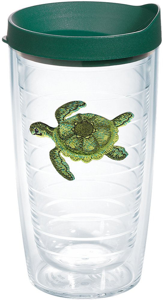 Tervis Green Turtle Made In Usa Double Walled Insulated Tumbler Travel Cup Keeps Drinks Cold & Hot, 16Oz, Turtle