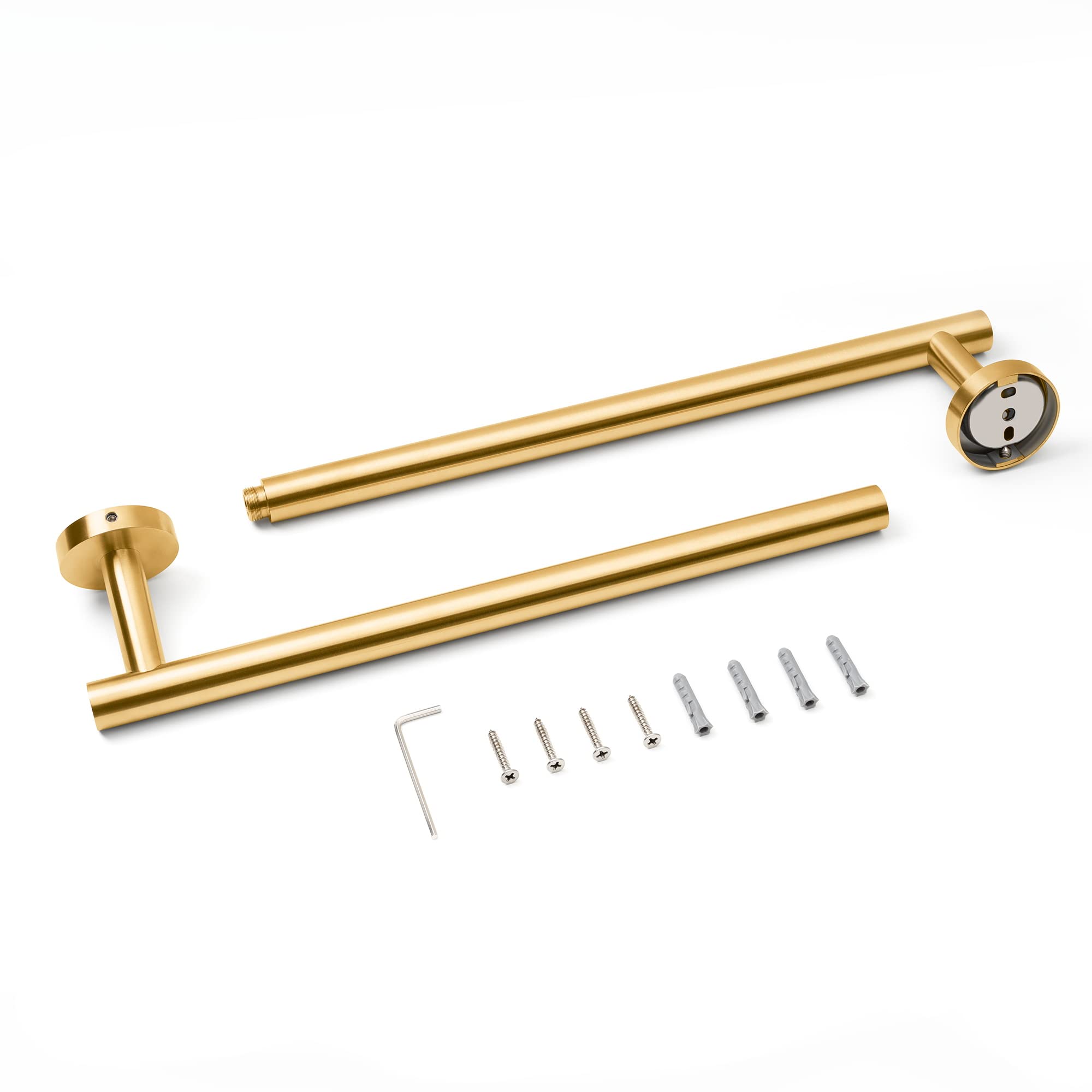 Hitslam Gold 25.7 Inch Towel Bar For Bathroom, Sus304 Stainless Steel Bathroom Towel Rack Wall Mounted, Modern Home Decor Bath T