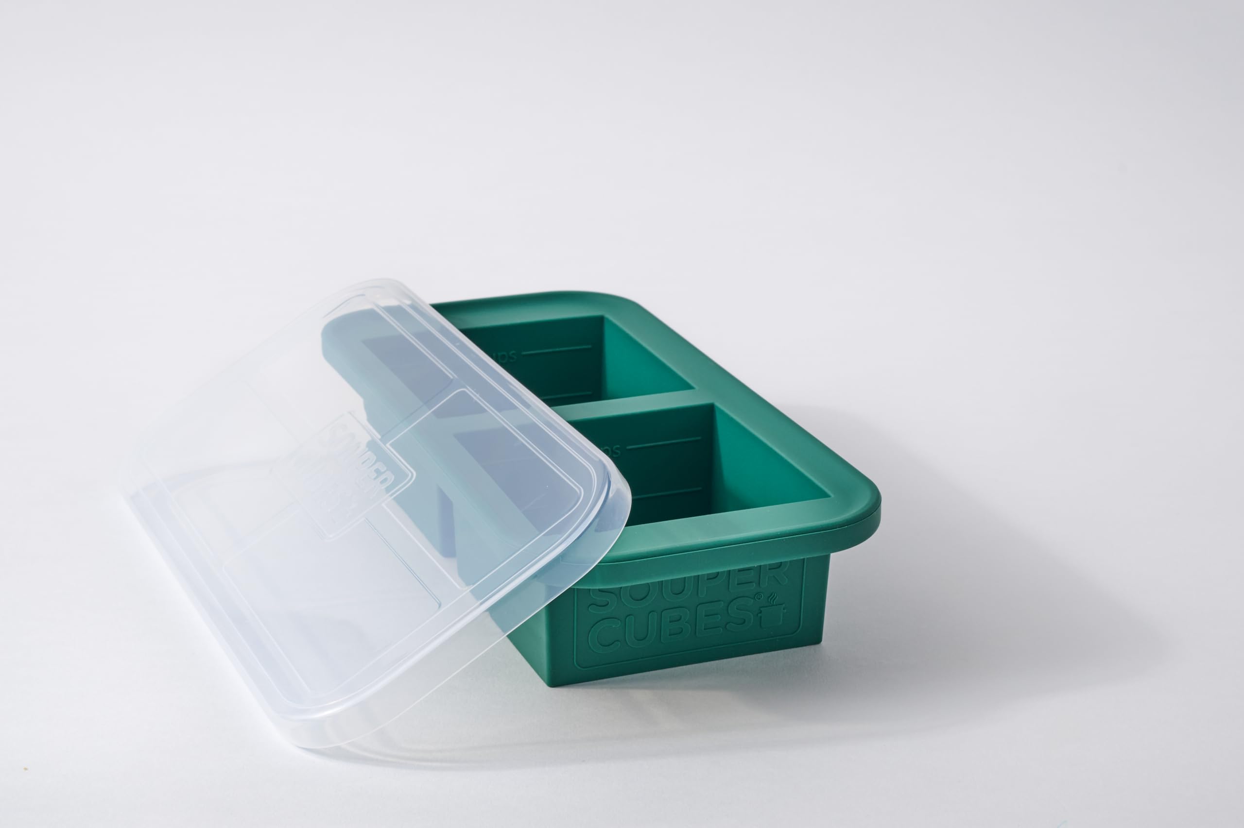 Souper Cubes 2 Cup Silicone Freezer Tray with Lid, Perfect for Storing Lasagna, Leftovers, Sauces, Portioned Meals and More, Sil