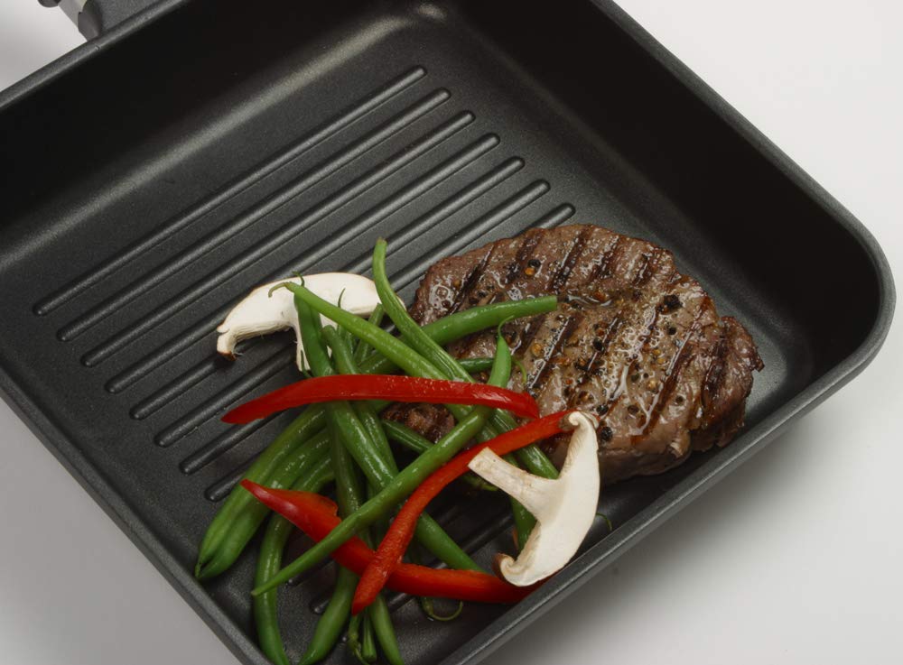 Norpro Nonstick Square Grill Pan, 9.5'', Cast Aluminum