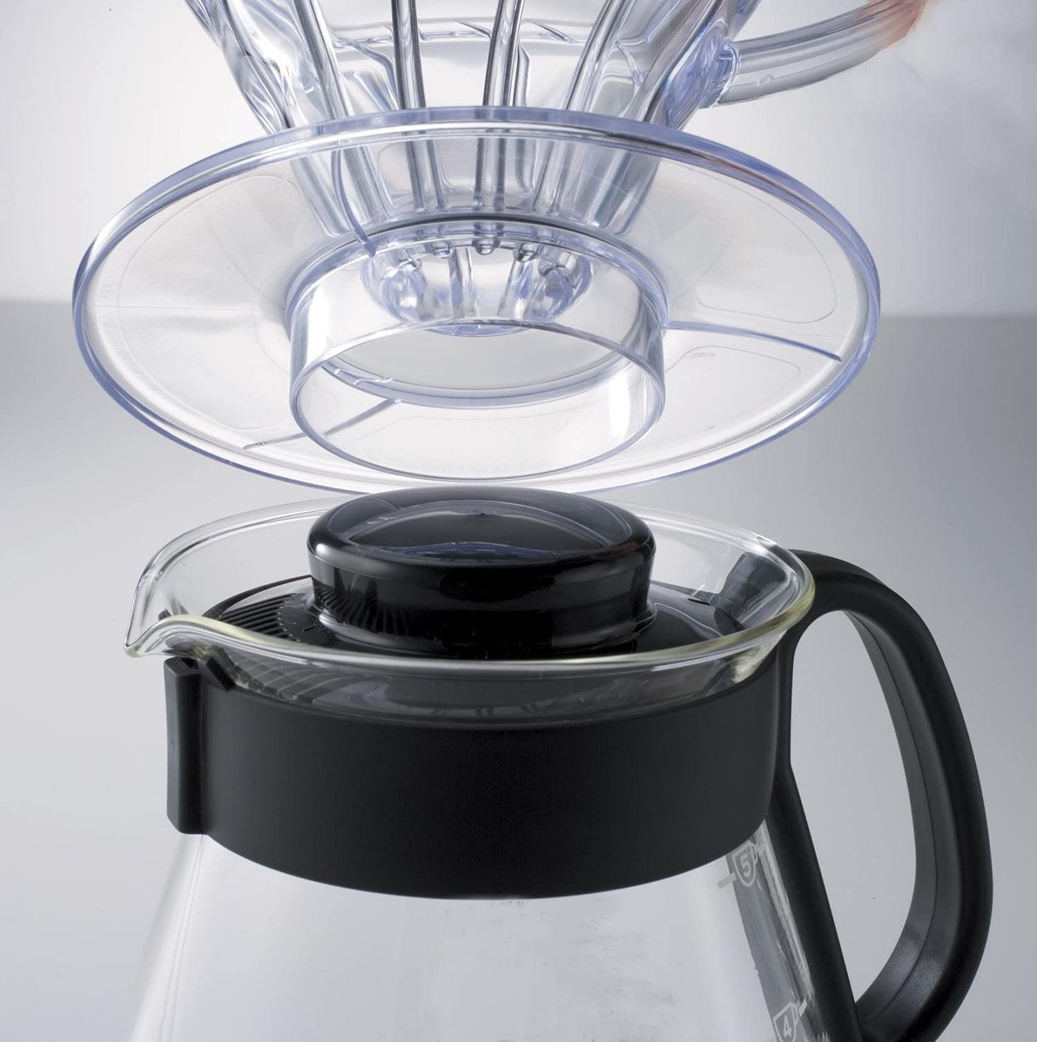 Hario V60 Glass Range Coffee Server, 360Ml, Black