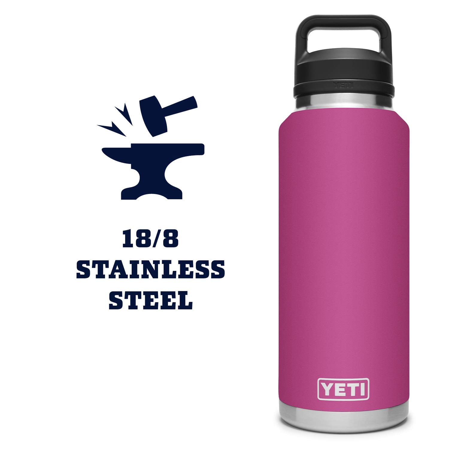 Yeti Rambler 46 Oz Bottle Retired Color, Vacuum Insulated, Stainless Steel With Chug Cap, Prickly Pear