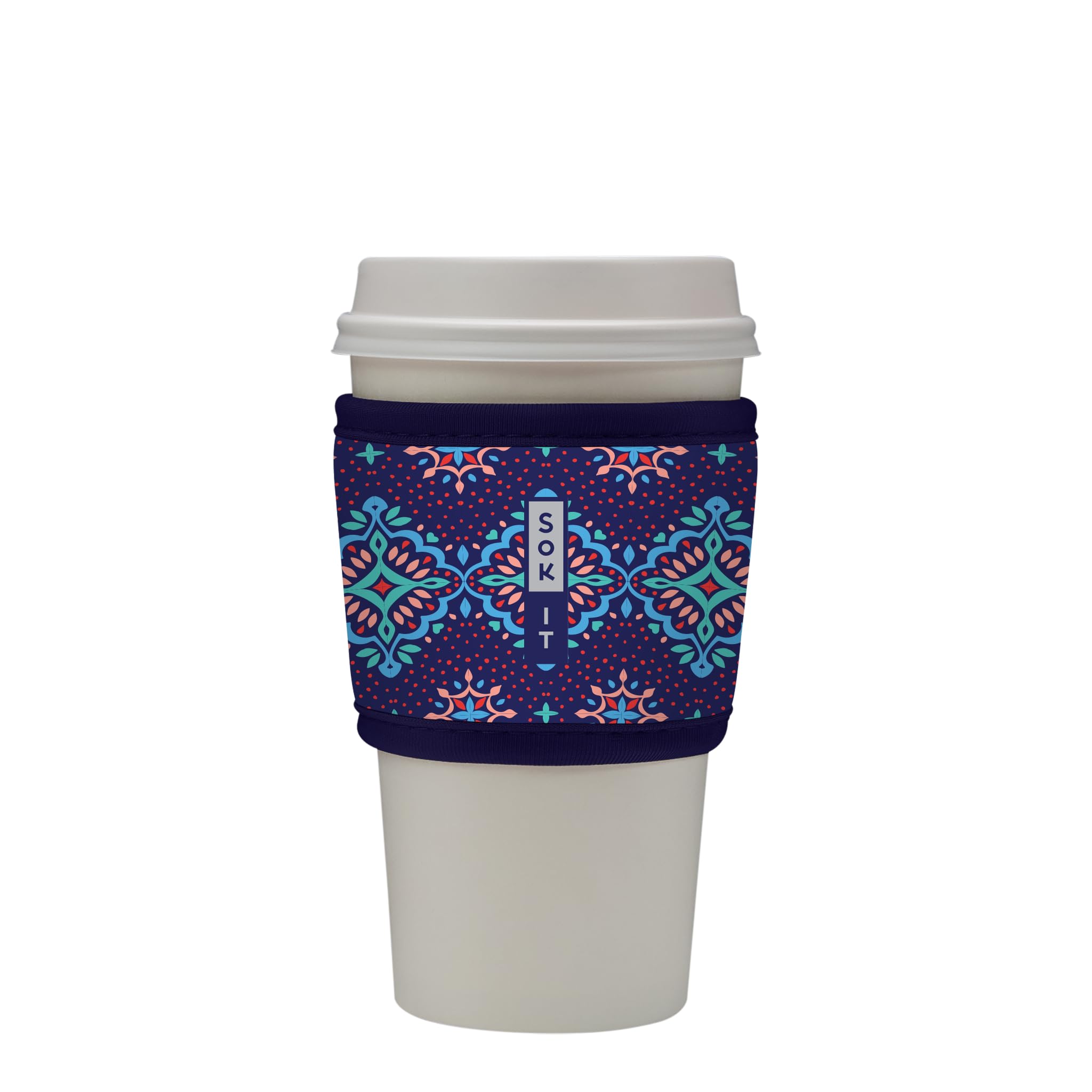 Sok It Hot Sok Reusable Neoprene Insulator Sleeve For Hot Coffee And Tea Cups (Diamond Back, One Size Coffee Sleeve)