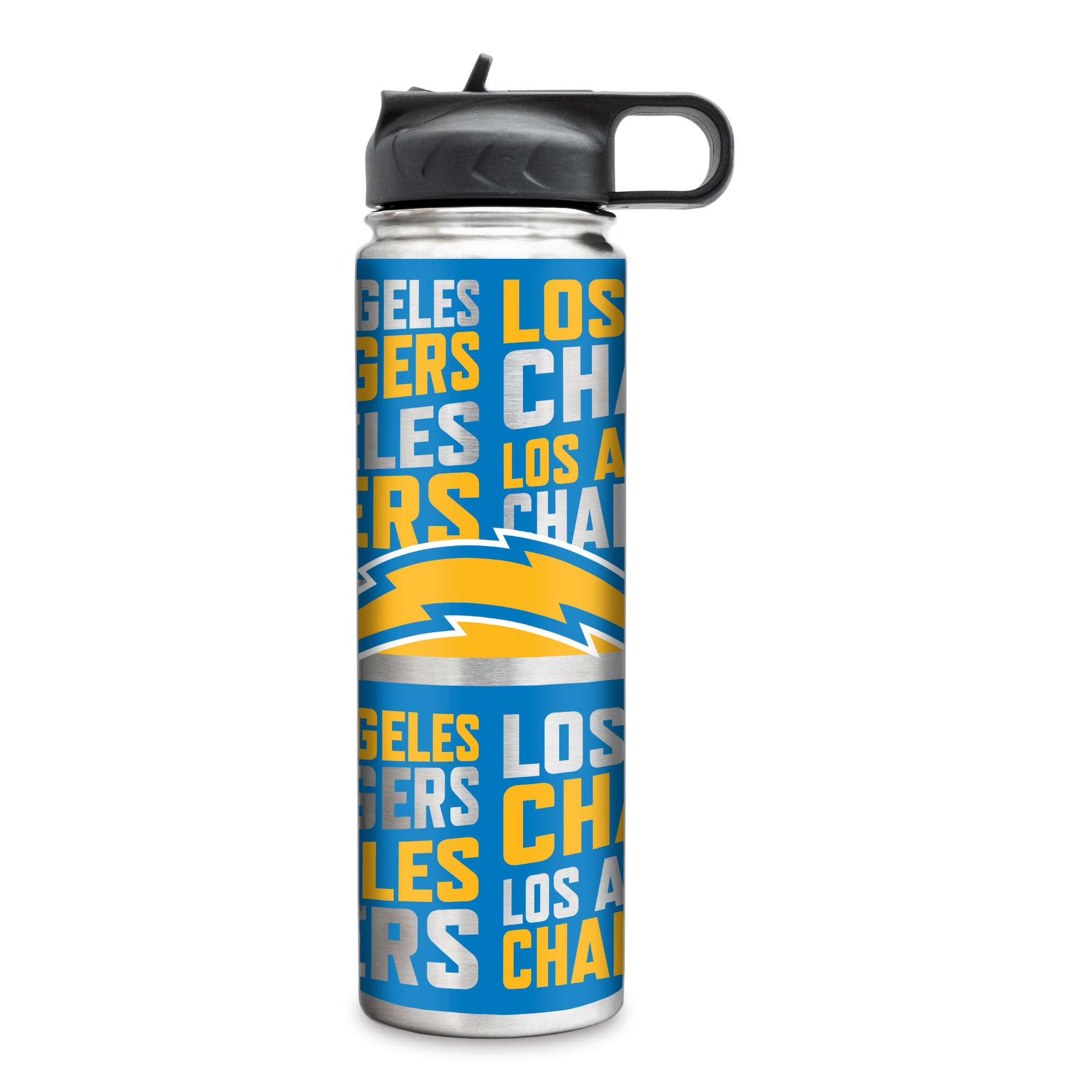 Rico Industries NFL Football Los Angeles Chargers 22oz Stainless Steel Tumbler with Lid - Great For Coffee, Tea, Water or Cockta