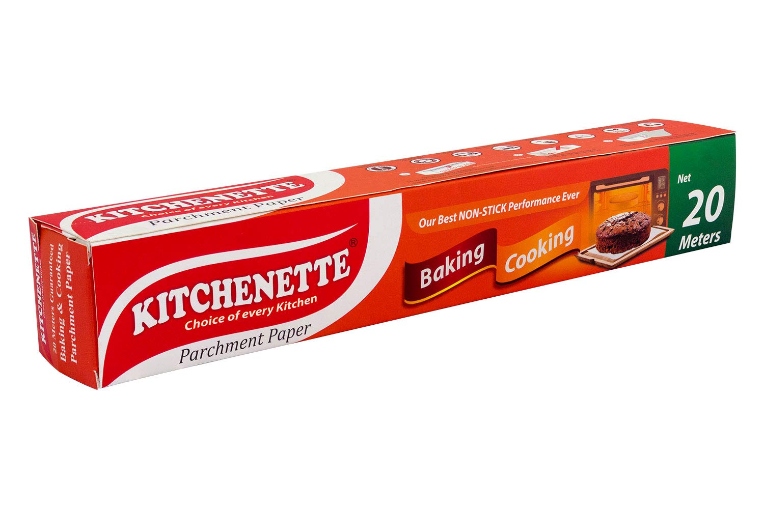 Kitchenette Baking and Cooking Paper | Parchment Paper  20 Meters X 11 inch | Food Grade | Non Stick Paper | Fat Free Cooking |