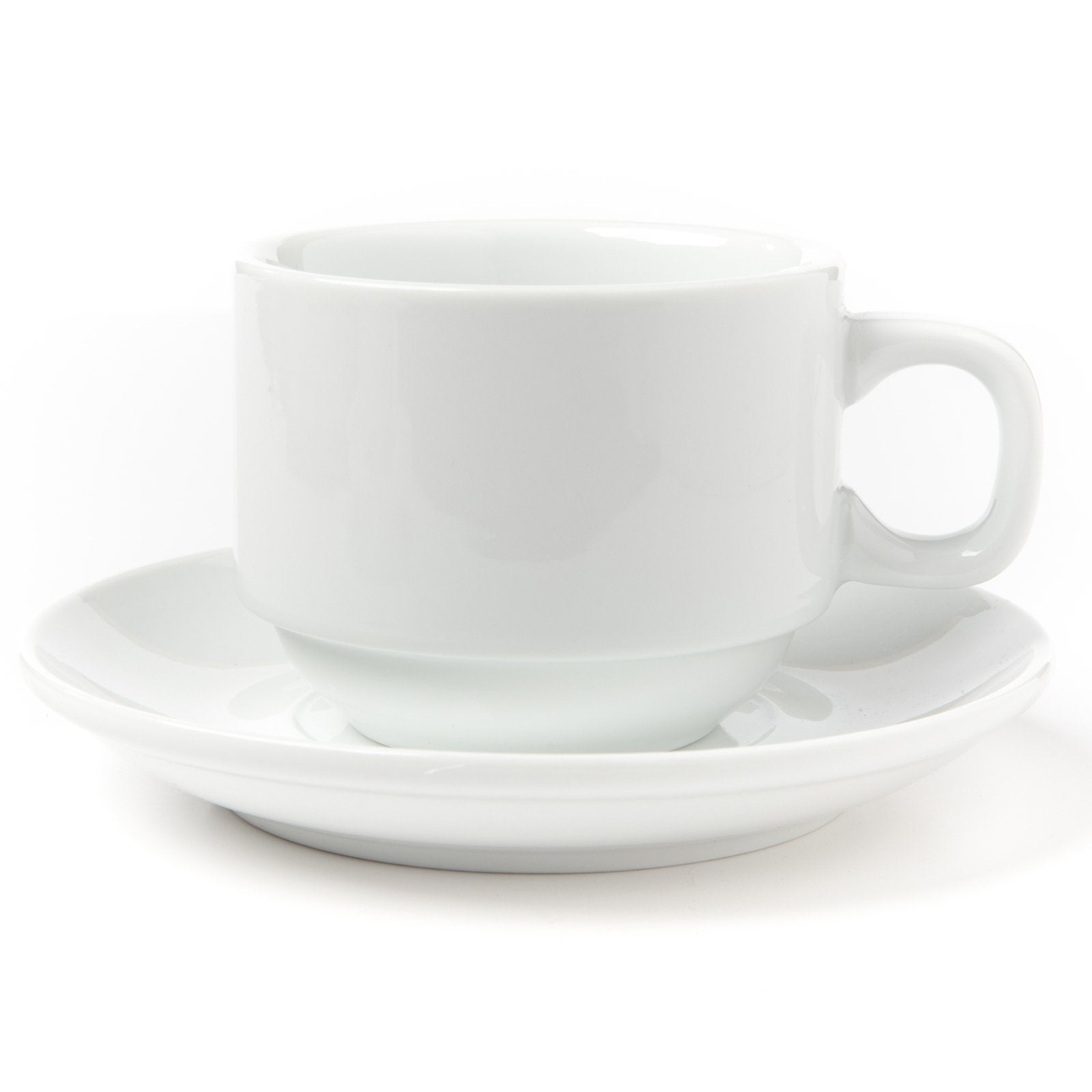 Huji Stack-Able Porcelain 4 Ounces Espresso Turkish Coffee Cups And Saucer With Chrome Rack (1)