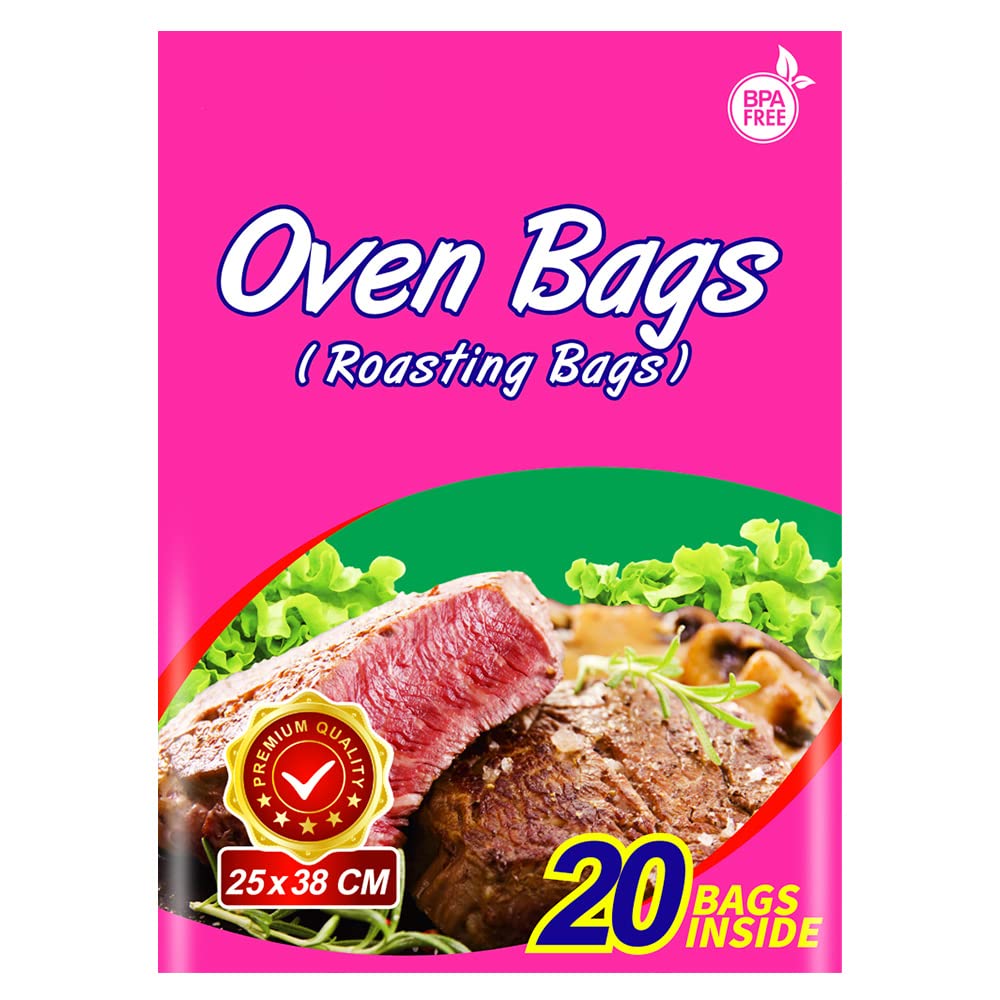 20Counts Oven Bags, Cooking Roasting Bags For Meats Chicken Fish Vegetables (10  15 Inch)