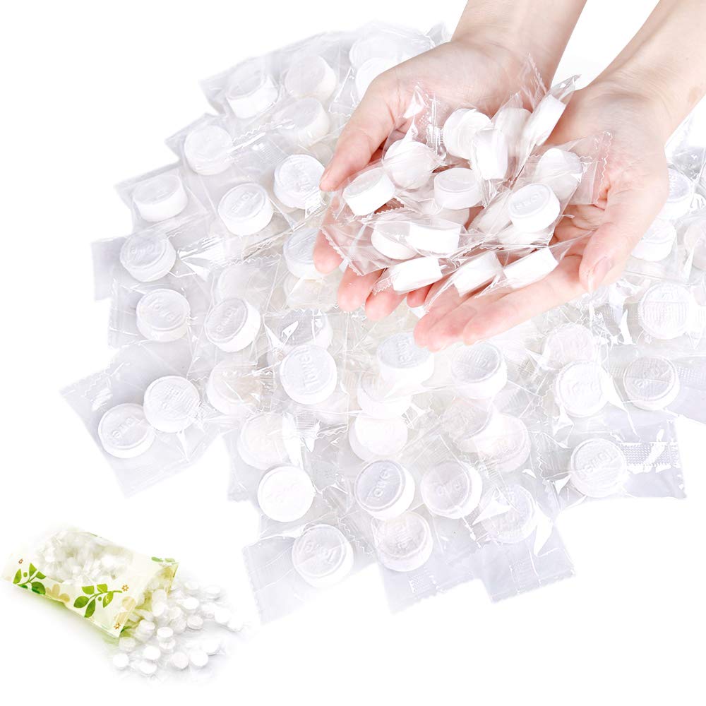 Davidsons Collection Mini Magic Disposable Face Compressed Towel Portable Hand Wipe For Outdoor Camping Travel (200Pcs)