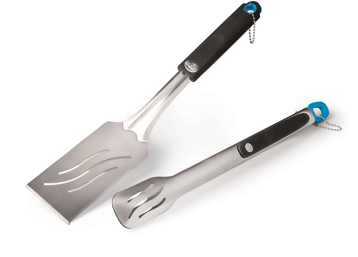 Napoleon Accessory 70032-2 Piece Toolset - Bbq Grill Toolset, Stainless Steel, Ergonomic Handles, Heat Safe Rubber Grip, Include