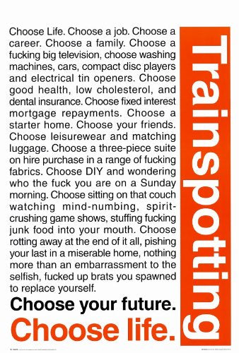 27 X 40 Trainspotting Movie Poster