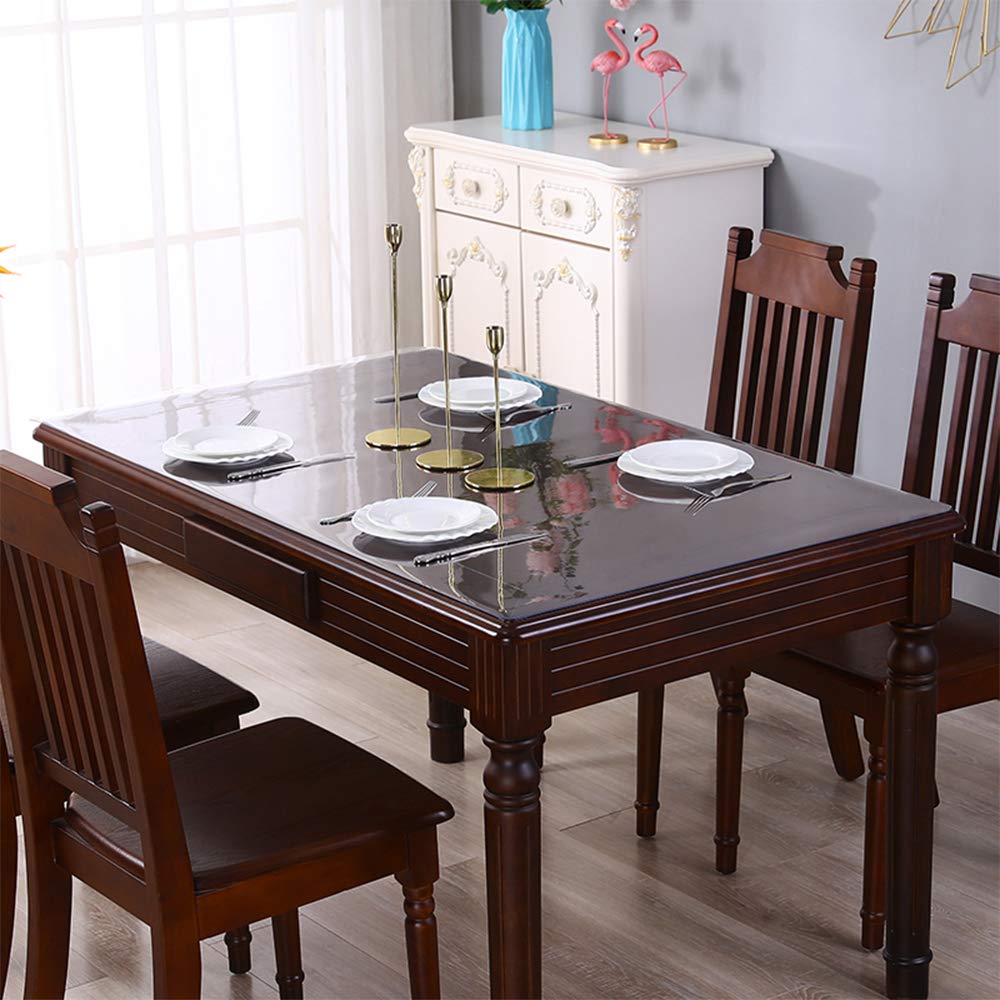 Dining Room Tablecloth Protector 30 X 60 Inches Clear Table Cover Protector Desk Cover Plastic Table Protector Clear Table Pad T