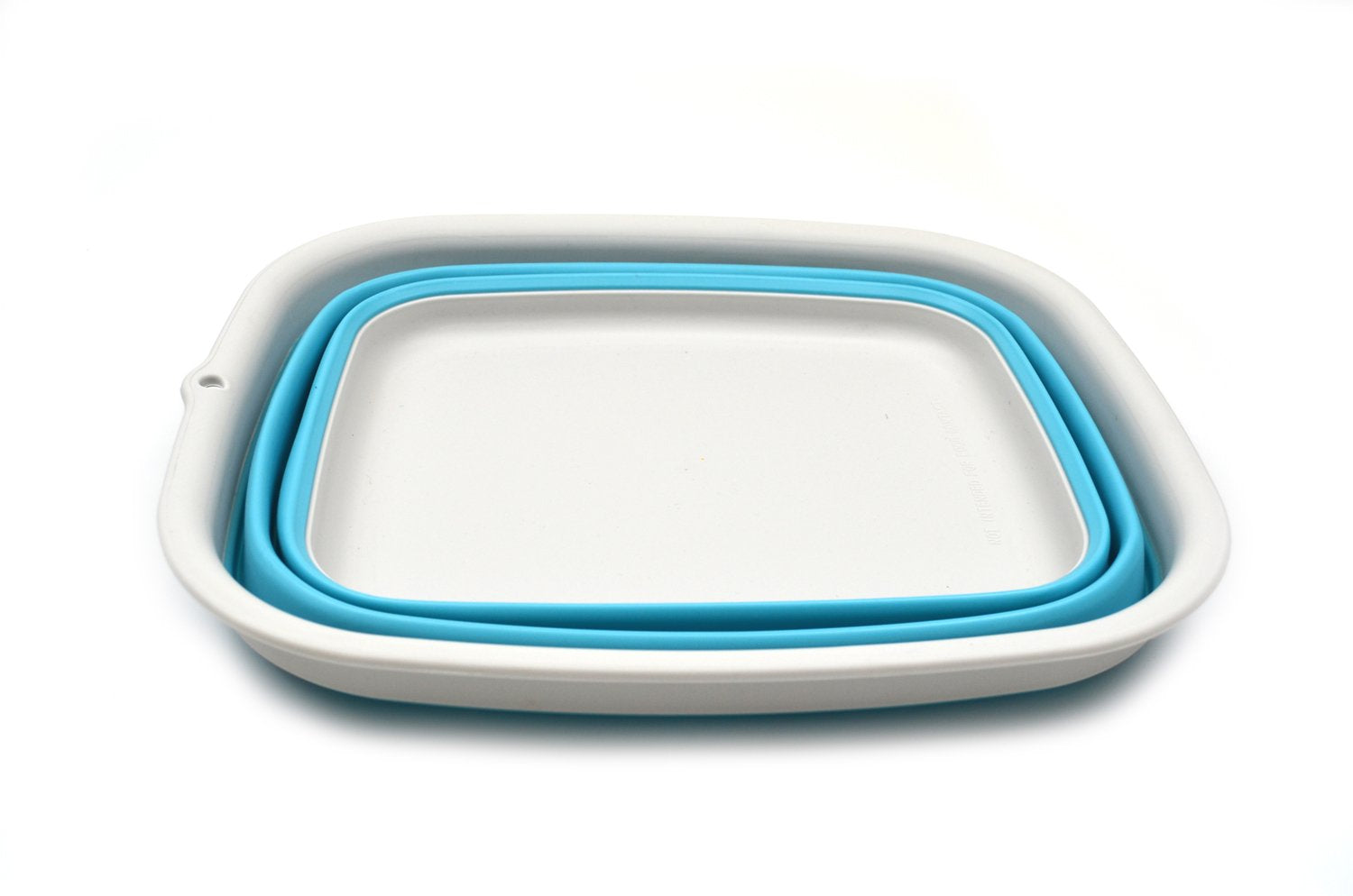 Sammart 9.45L (2.5 Gallon) Collapsible Tub - Foldable Dish Tub - Portable Washing Basin - Space Saving Plastic Washtub (Bright B