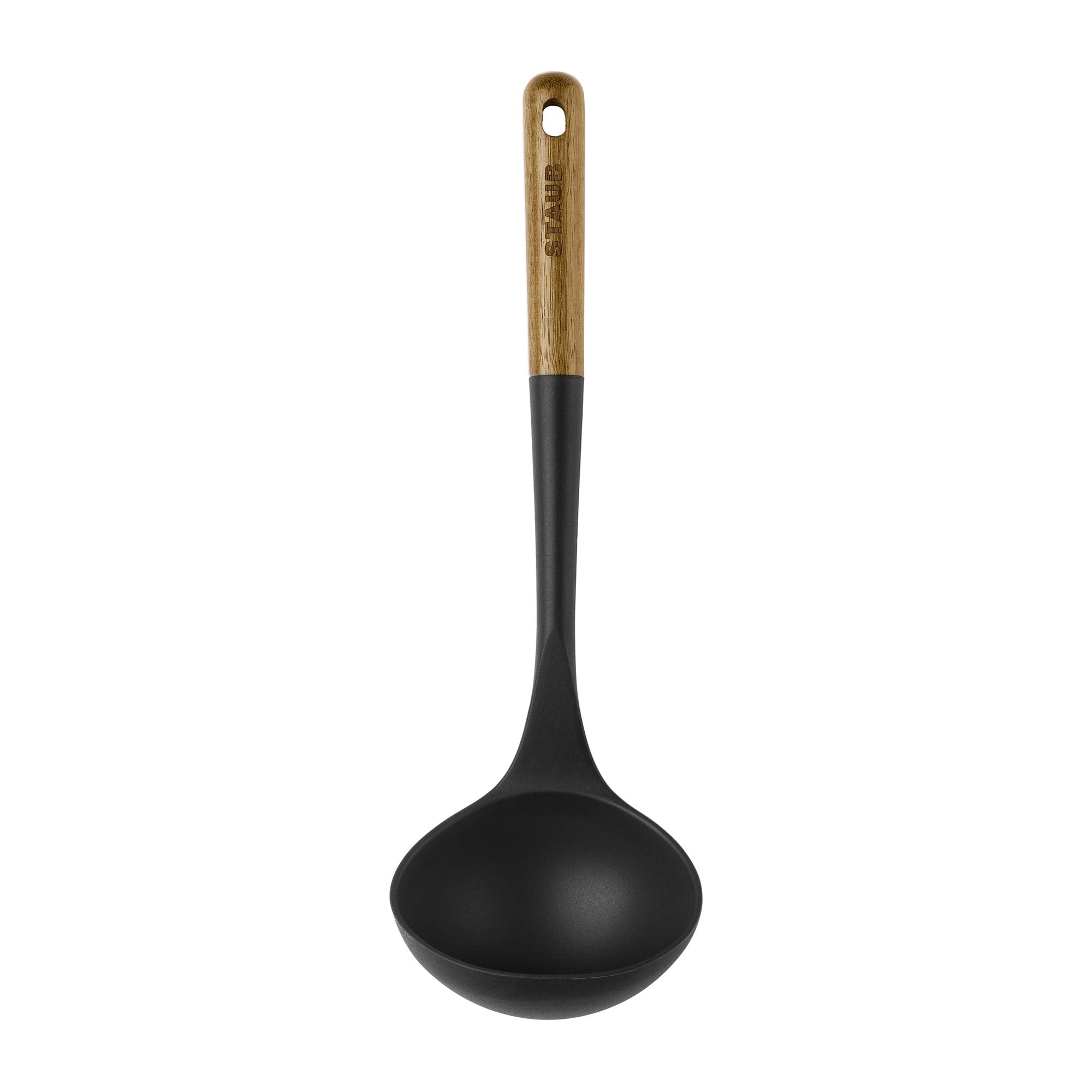 Staub Soup Ladle, Perfect For Serving Hot Soup, Portion Batter For Pancakes, And Sauce Pasta, Durable Bpa-Free Matte Black Silic